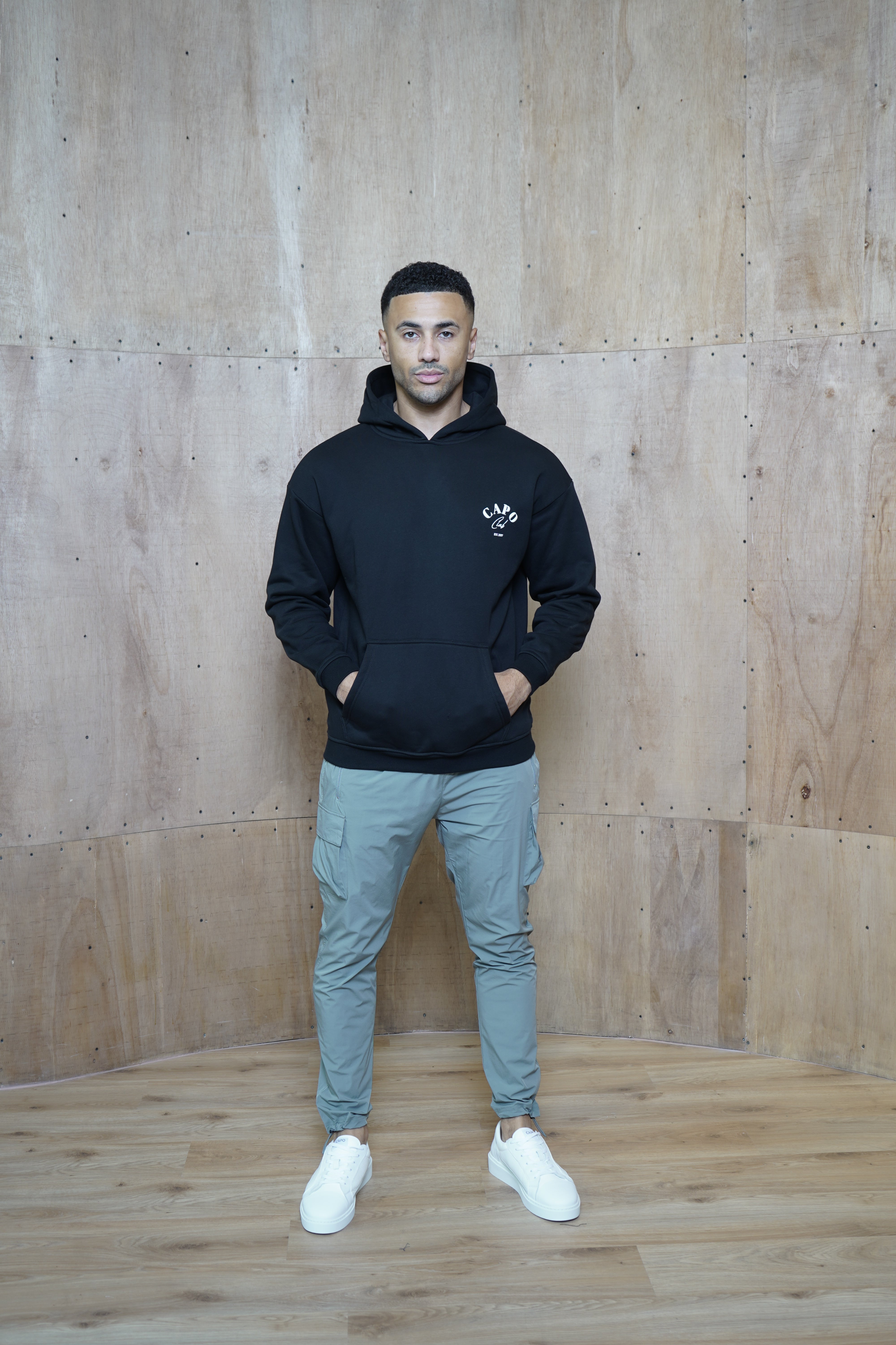 CAPO Club Relaxed Black Hoodie