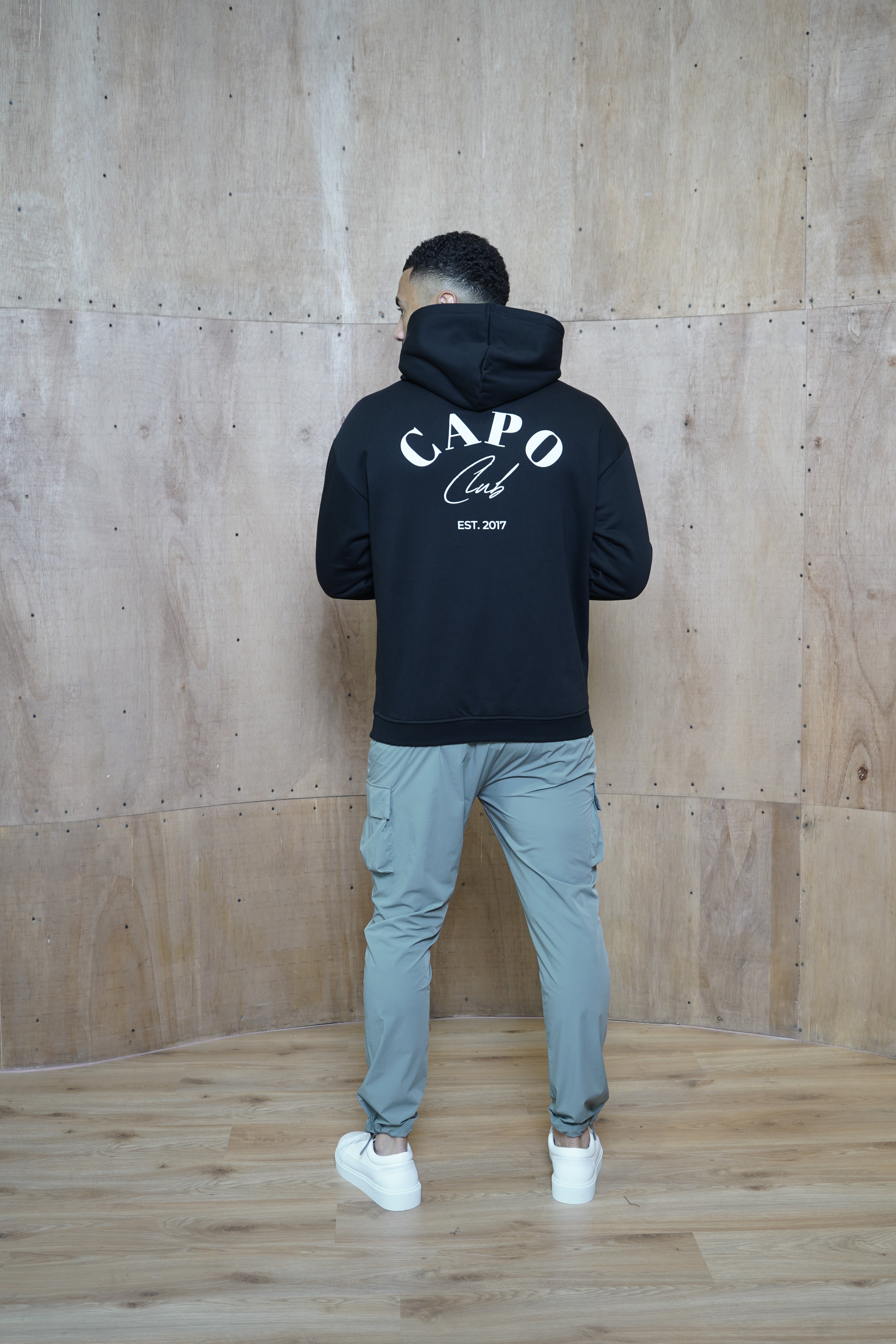CAPO Club Relaxed Black Hoodie