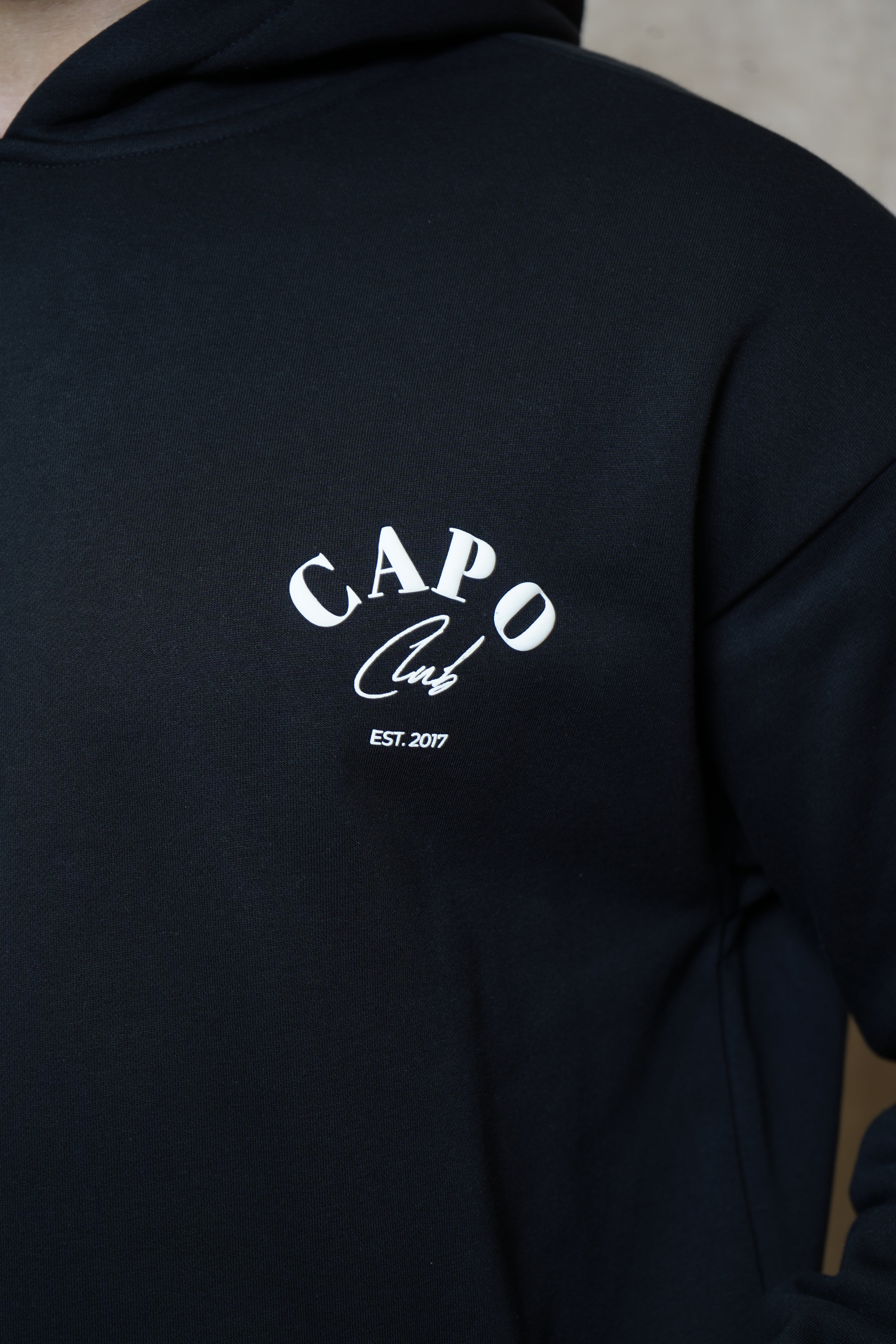 CAPO Club Relaxed Black Hoodie