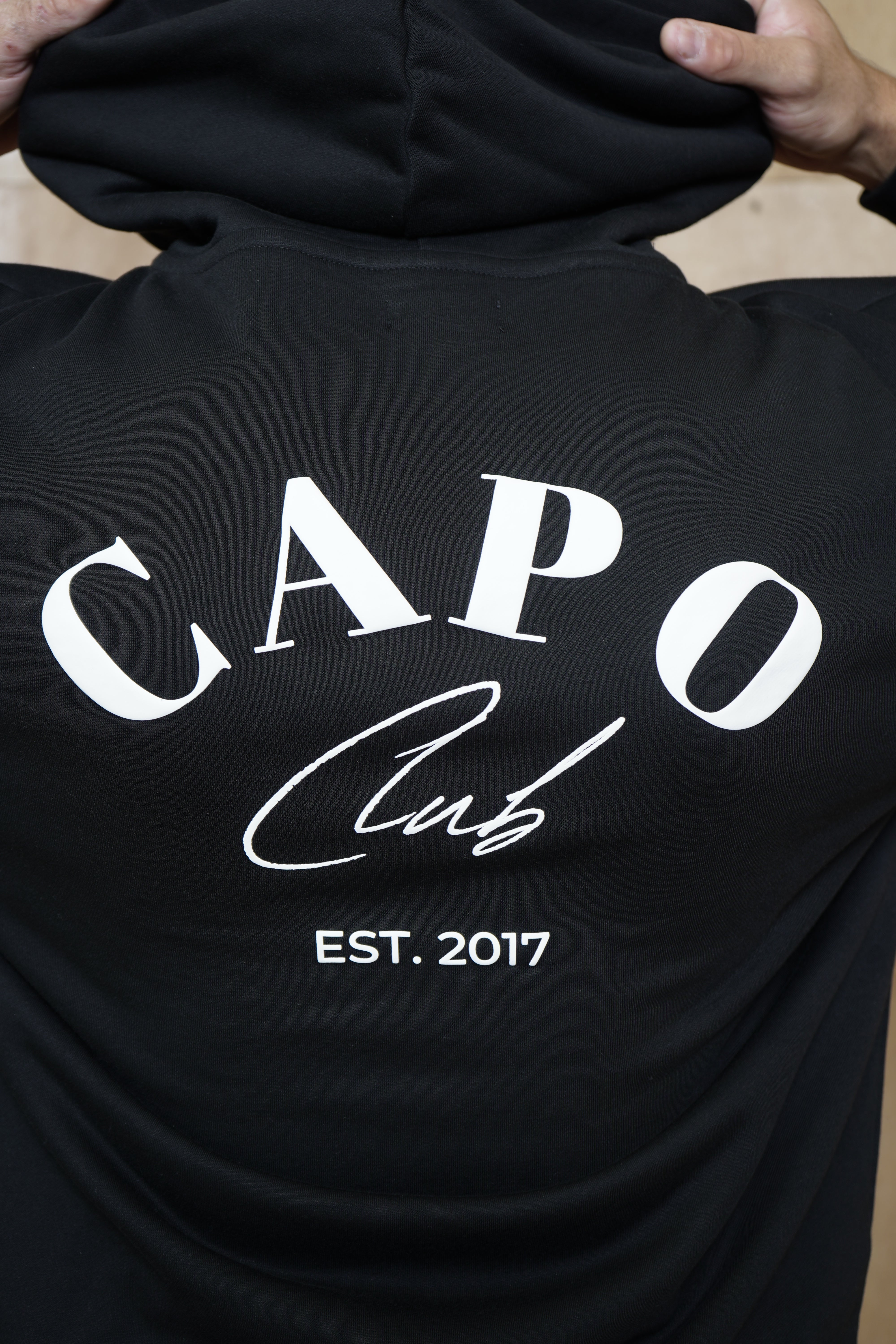 CAPO Club Relaxed Black Hoodie