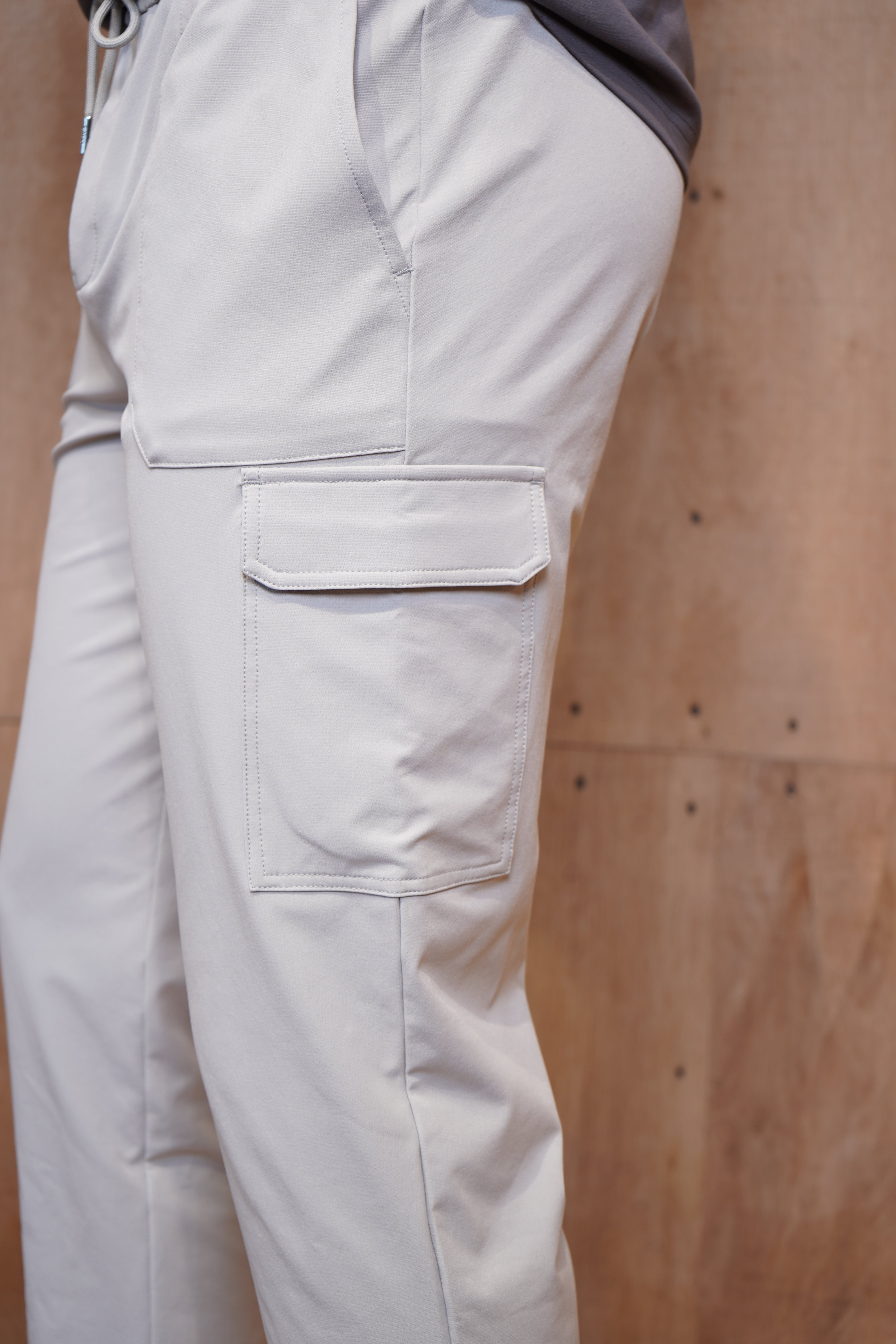 CAPO Smart Cuffed Light Grey Cargo Pants