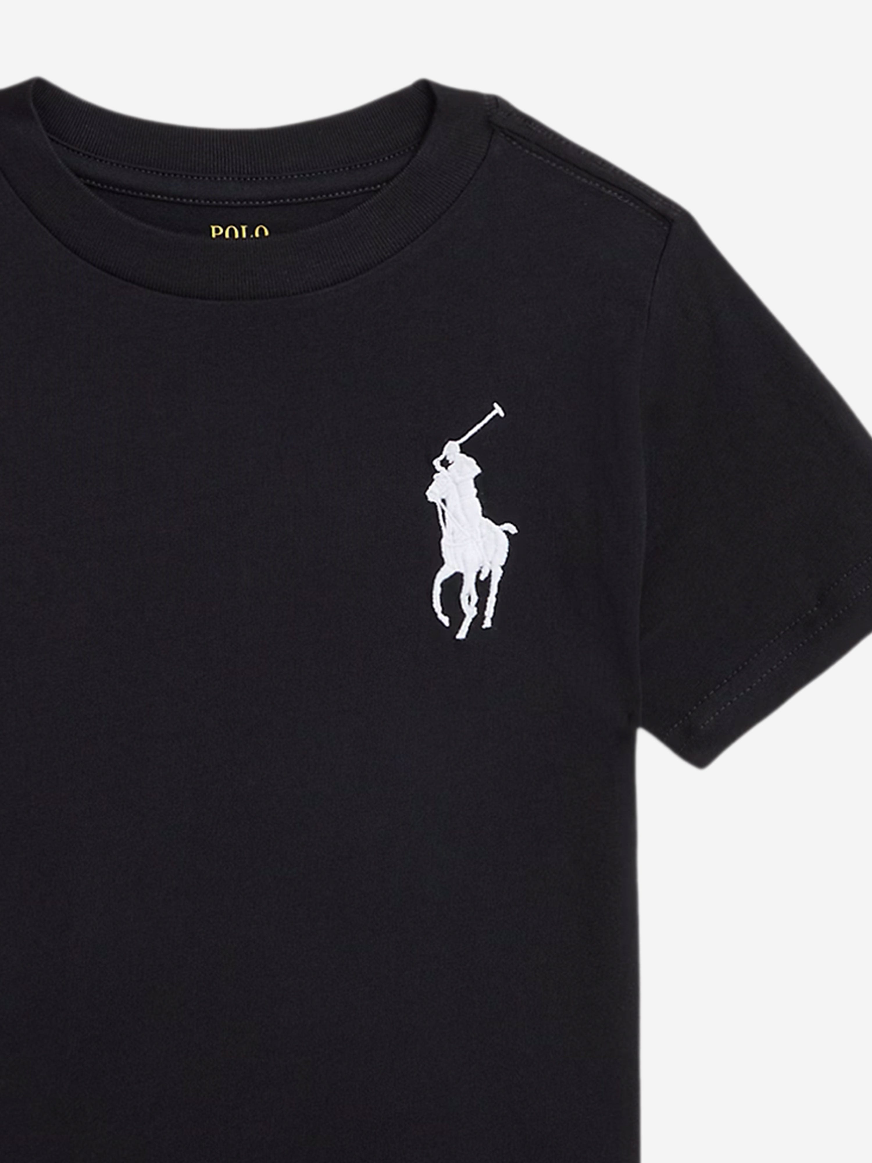Ralph Lauren Logo Boys Black T-Shirt