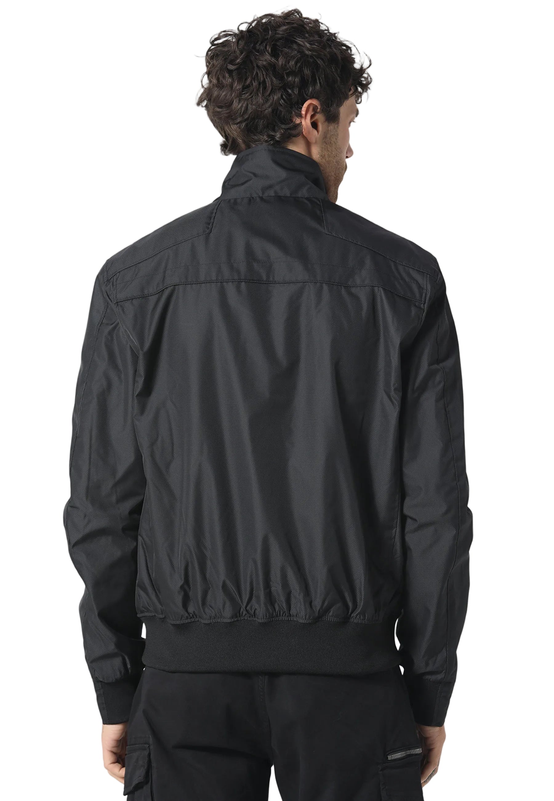 Back View of 883 Police Stroud Black Jacket