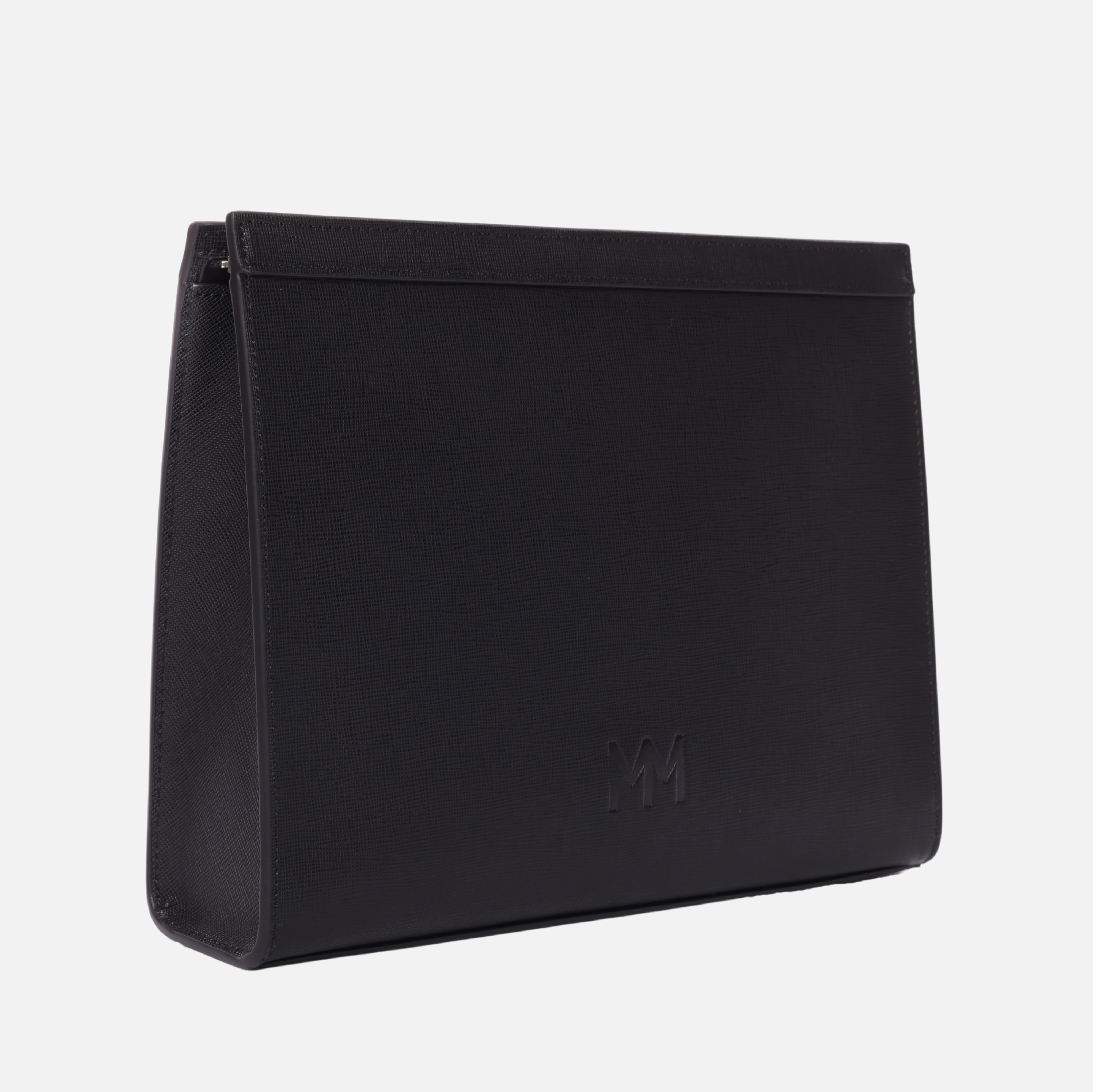 MM London Saffiano Black Clutch Bag