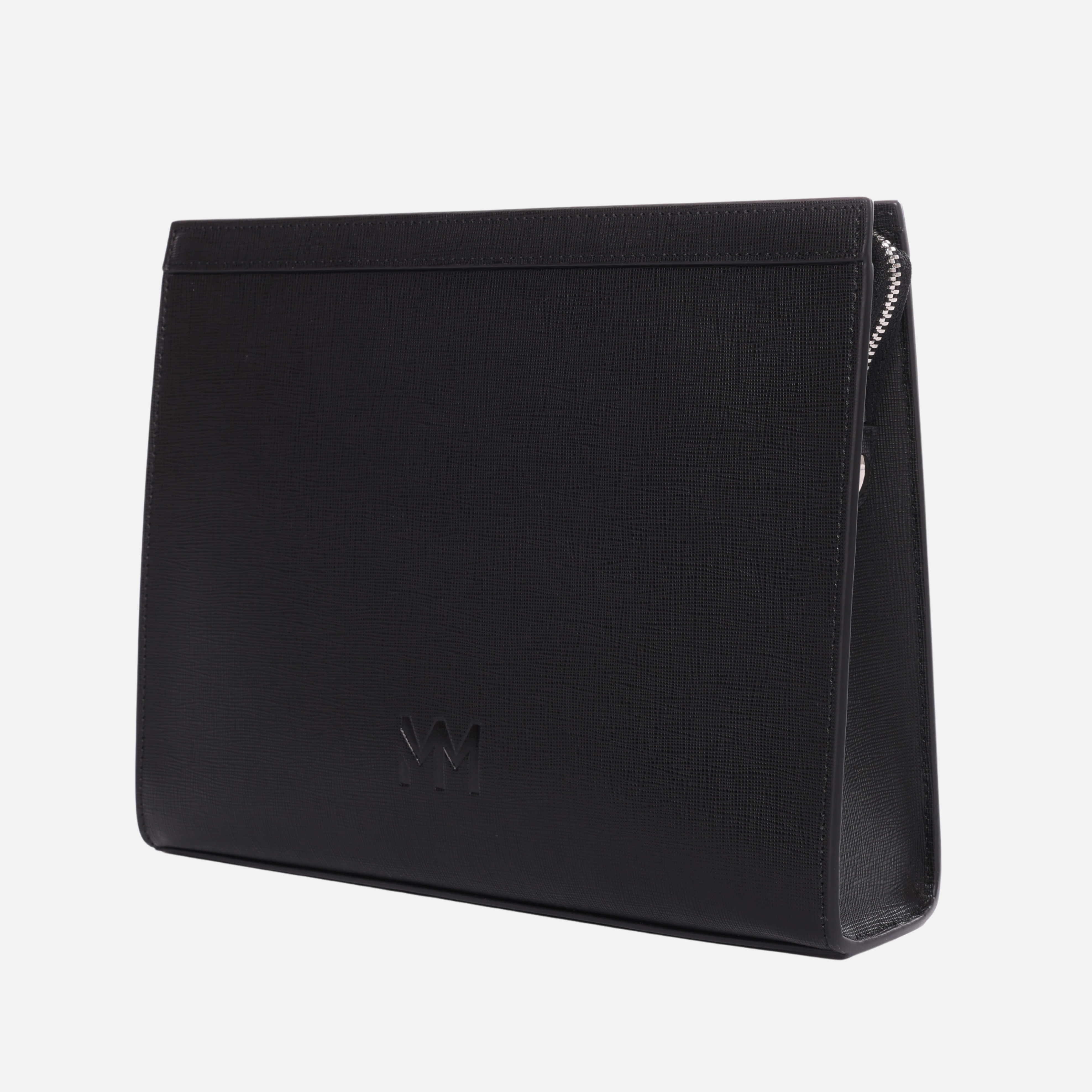 MM London Saffiano Black Clutch Bag