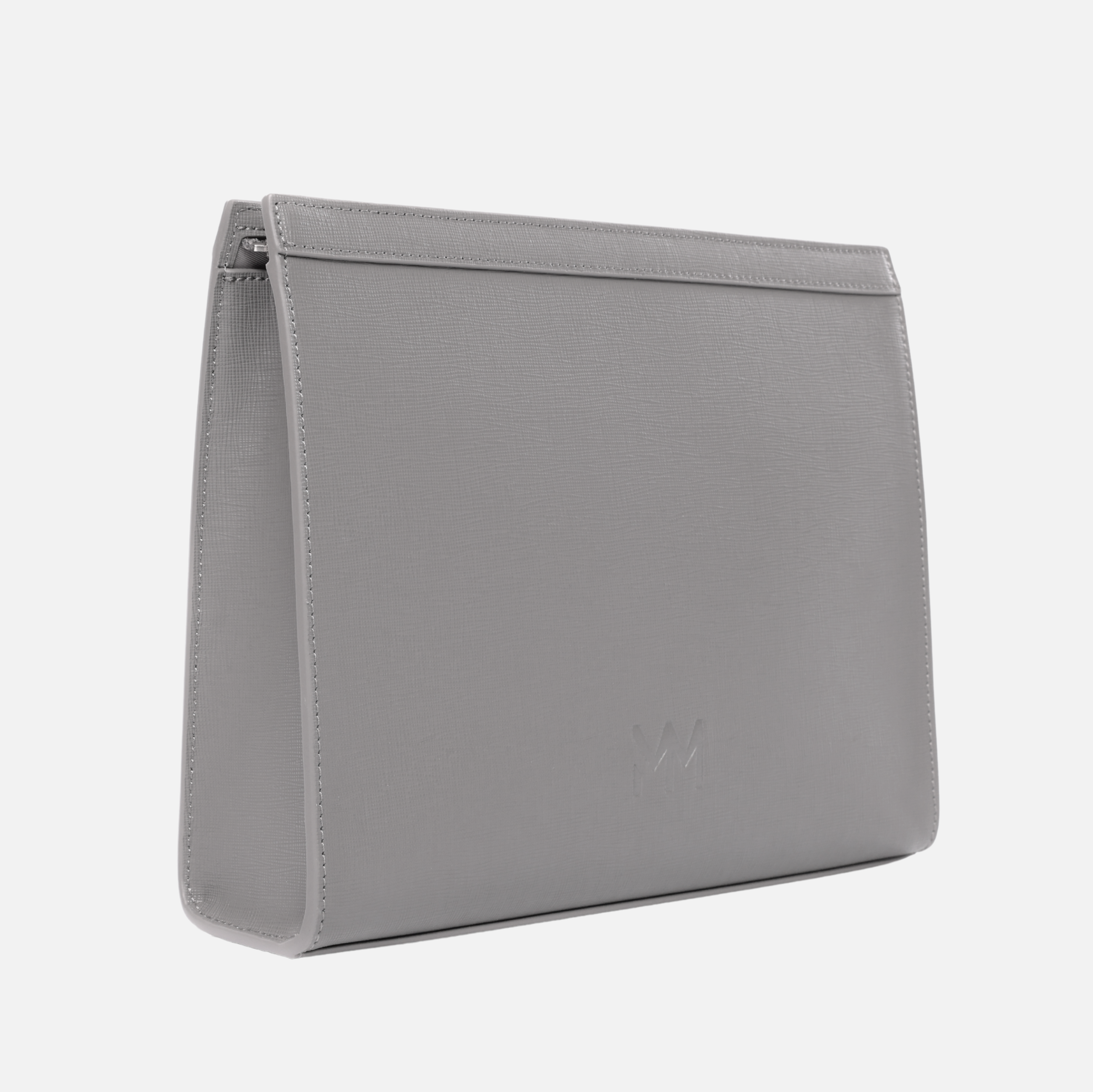 MM London Nardo Saffiano Grey Clutch Bag
