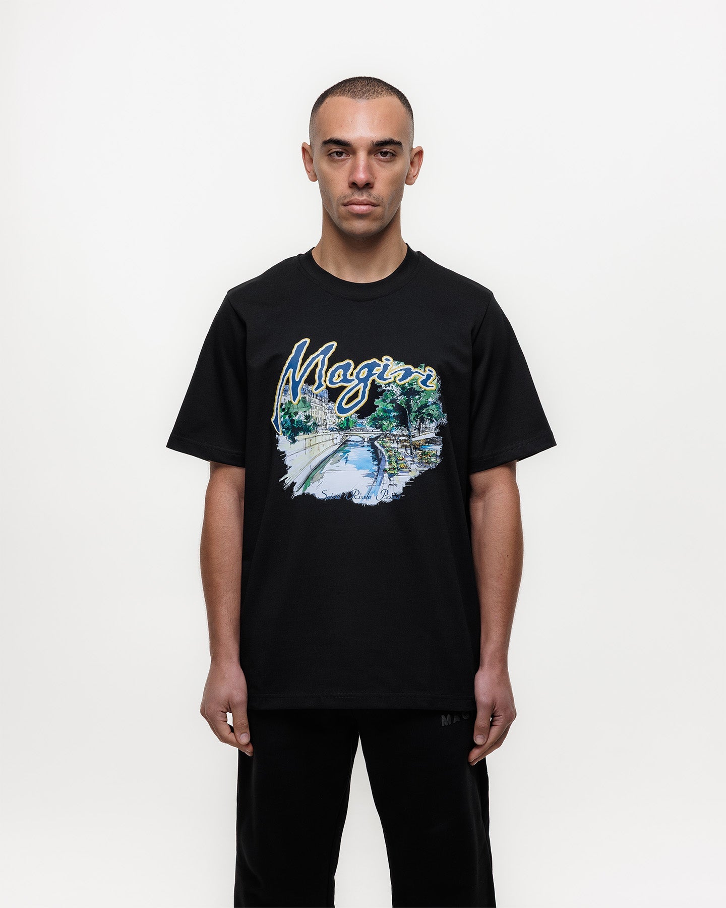 MAGIRI Seine River Printed Black T-Shirt