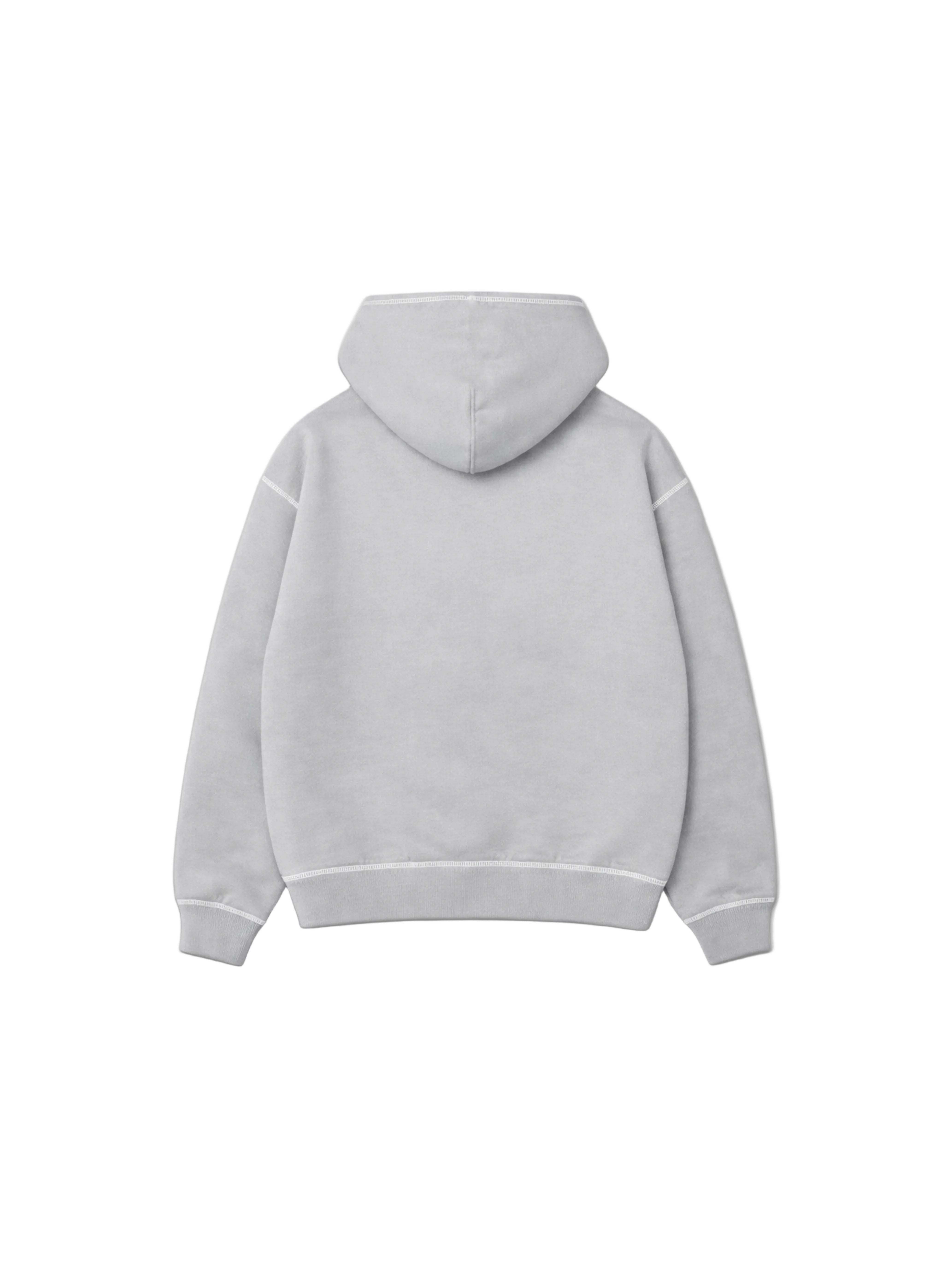 Back view of kortsiide Superstar Stitched Dusk Grey Hoodie
