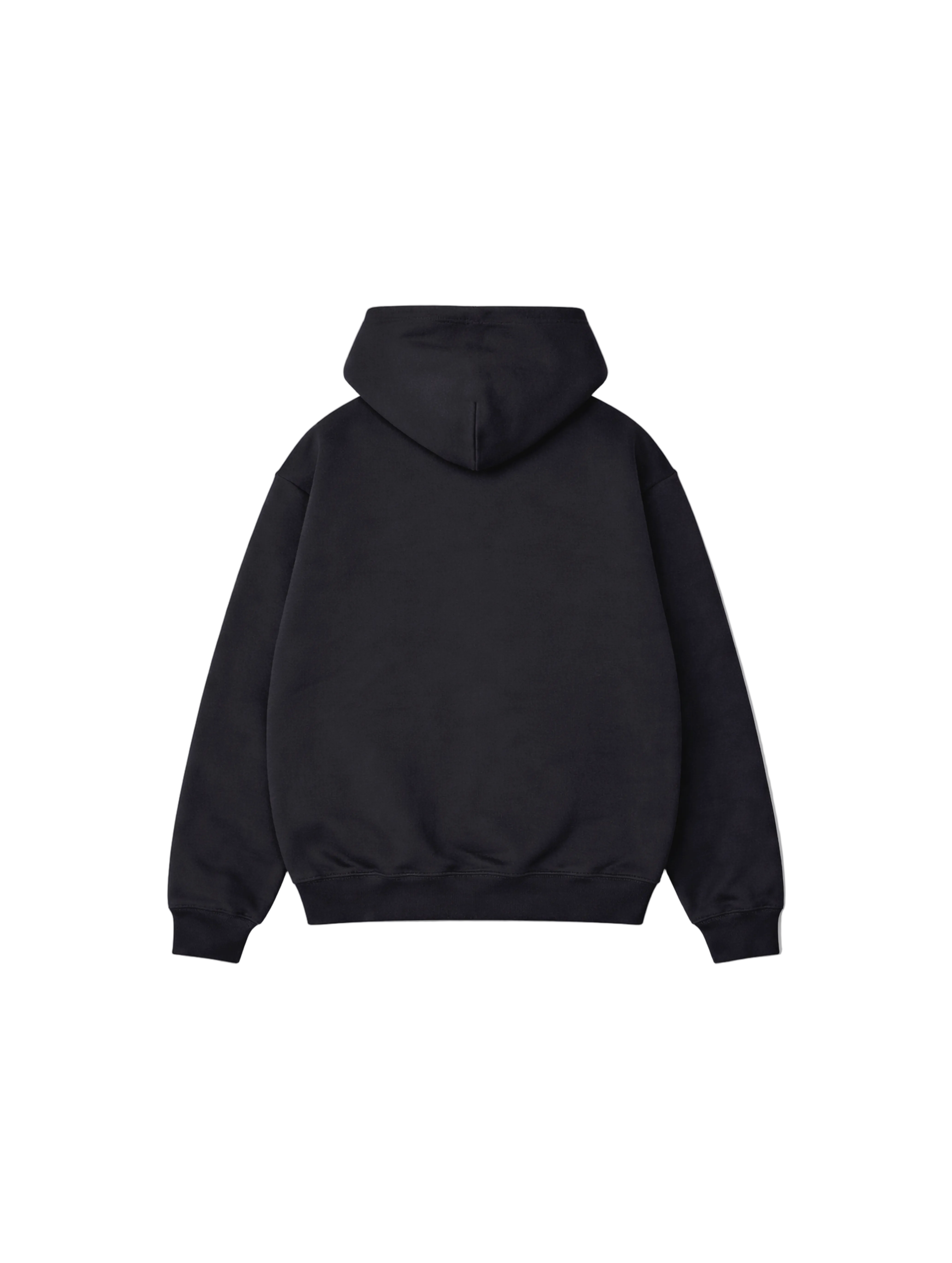 Back view of kortsiide Superstar Charcoal Grey Zipper Hoodie