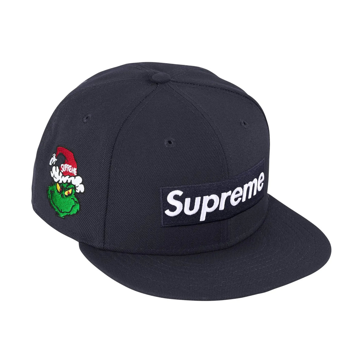 Grinch Baseball Hat (Supreme Grinch Box Logo New Era Navy Cap)