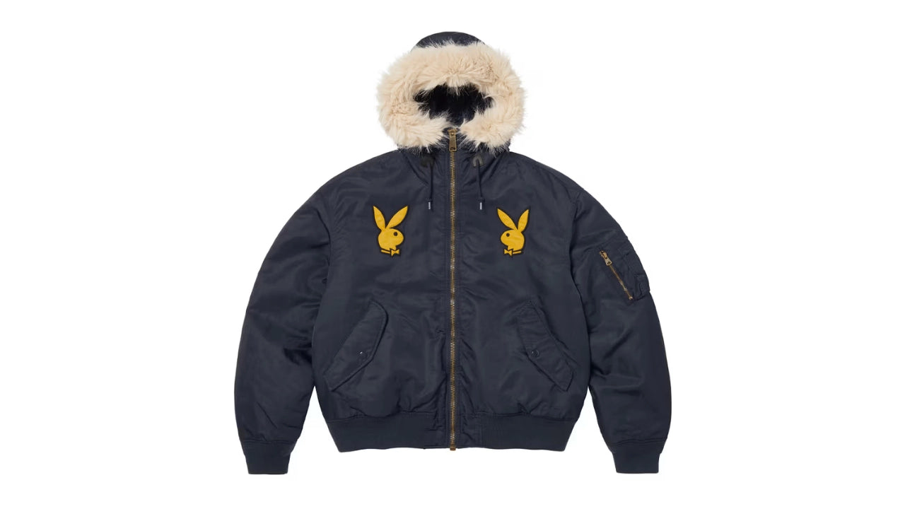 Supreme x Playboy Bomber front