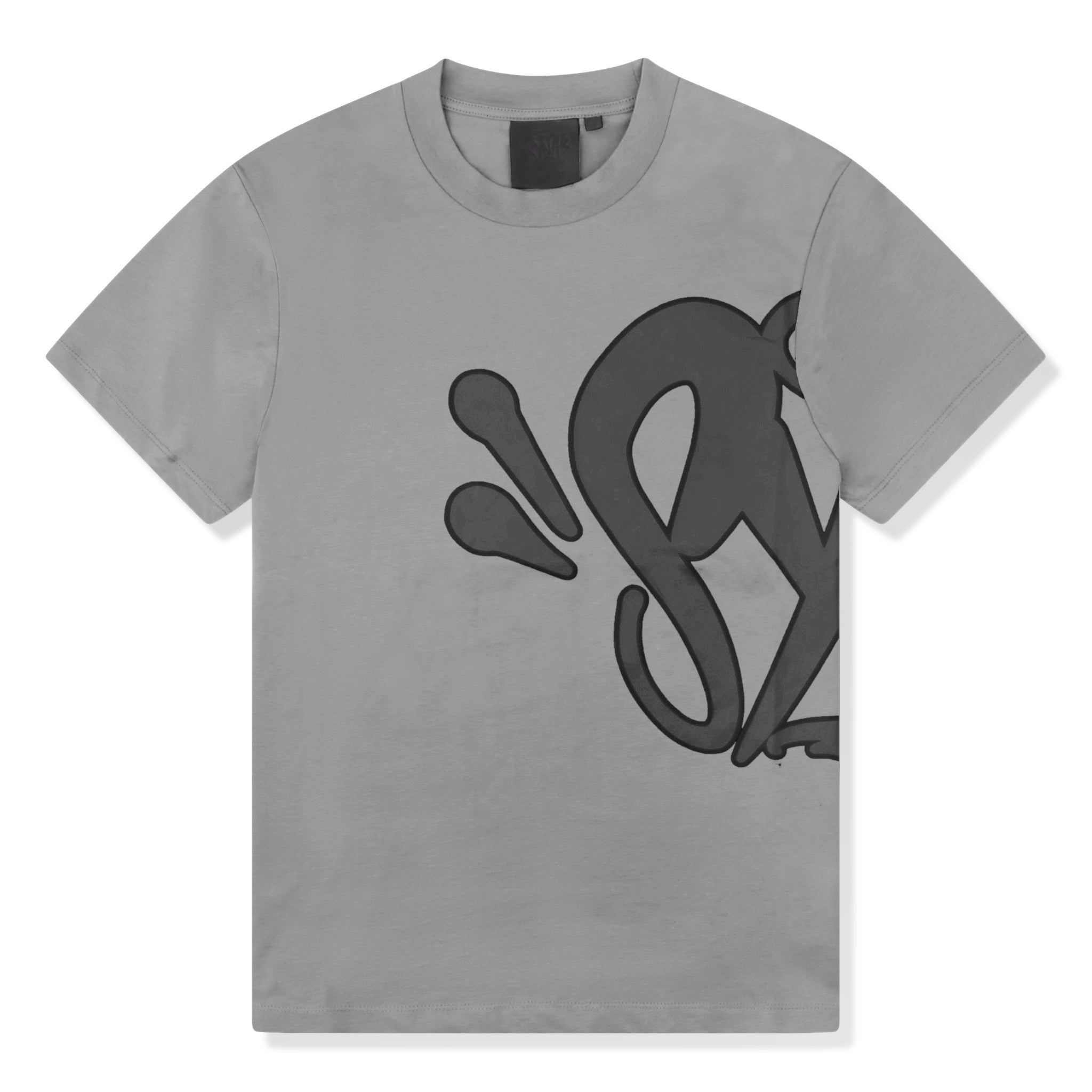 Front view of Syna world logo grey t-shirt & shorts syna-sht-greygrey