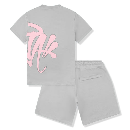 Syna World Logo Grey Pink T-Shirt & Shorts