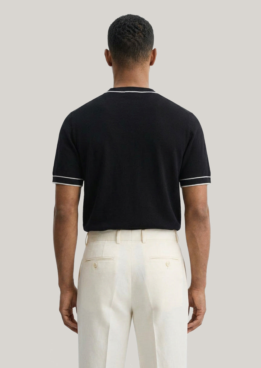 Sedley Tarver Knitted Black T-Shirt