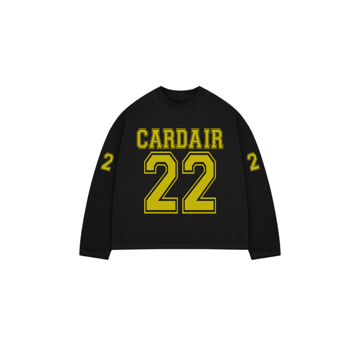 Cardair Varsity Long Sleeve Black T-Shirt