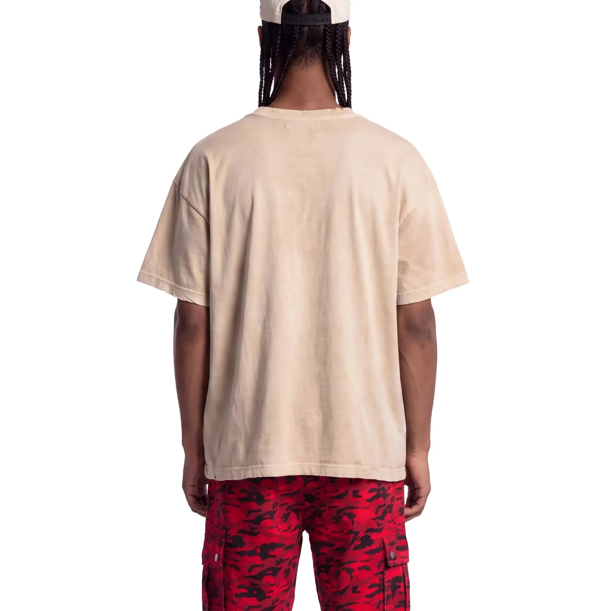 Back View of Vale Forever Dog Yard Natural T-Shirt