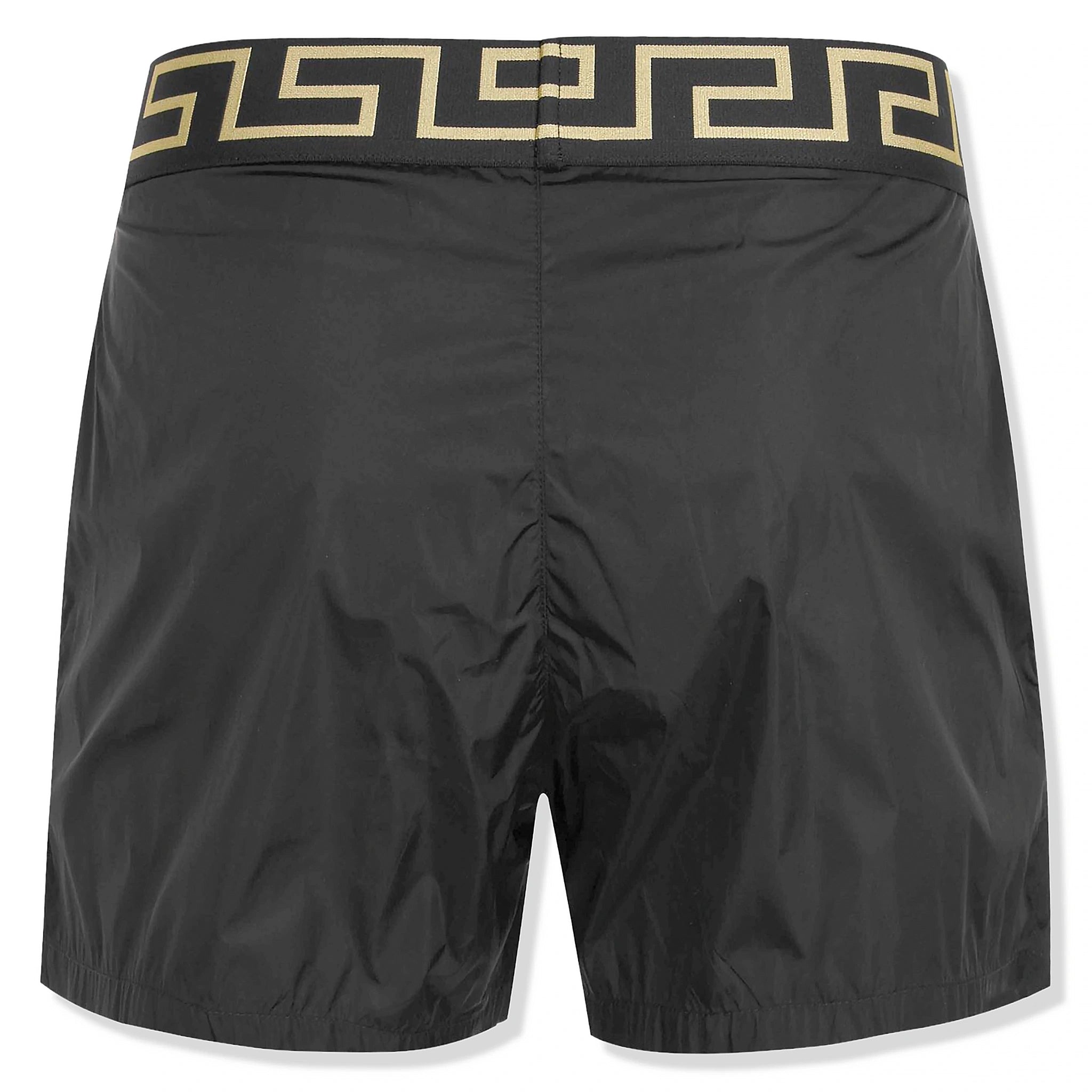 Back view of Versace Logo Swimming Shorts Black