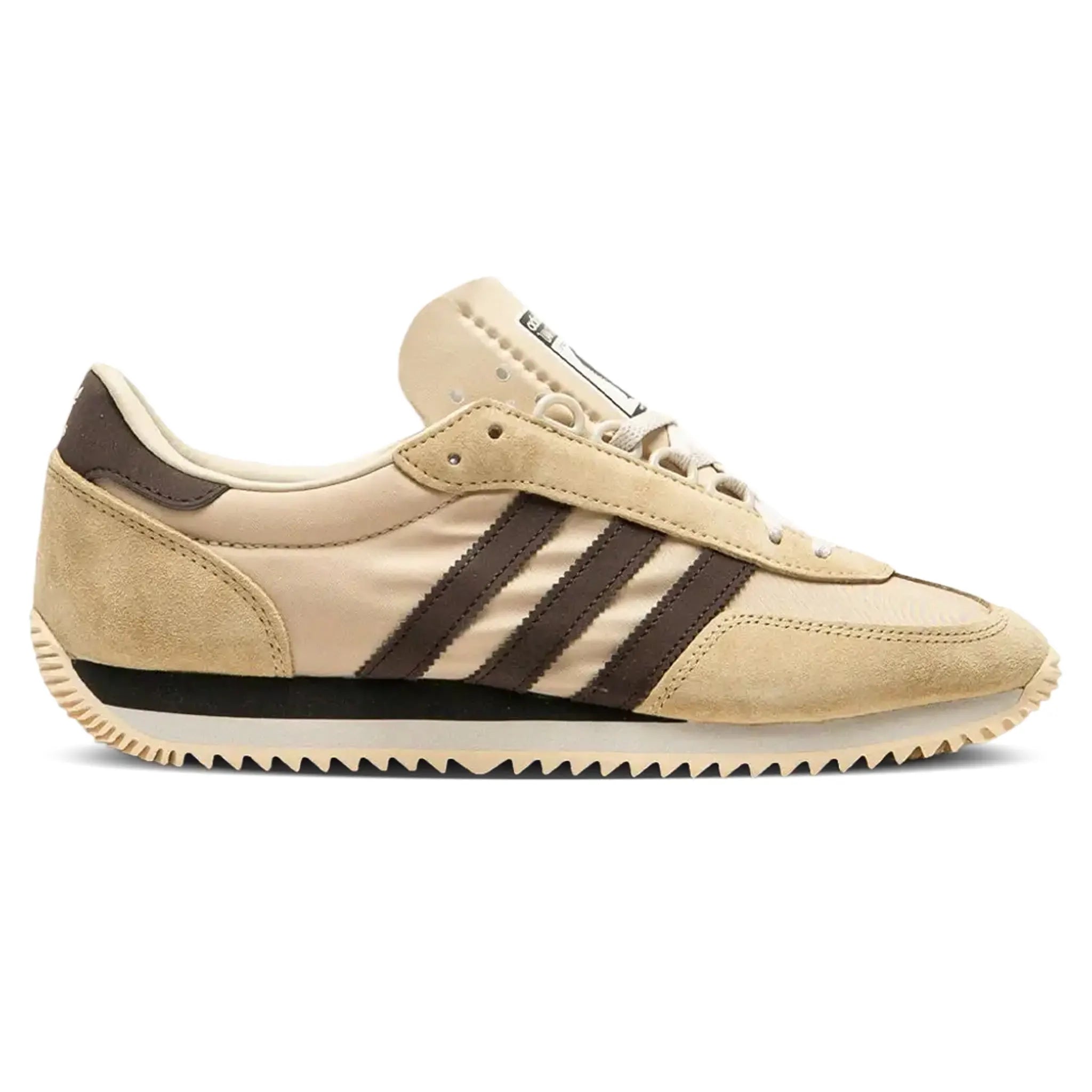 Side View of Adidas Achille Spezial x Liam Gallagher Stone Khaki JR4878