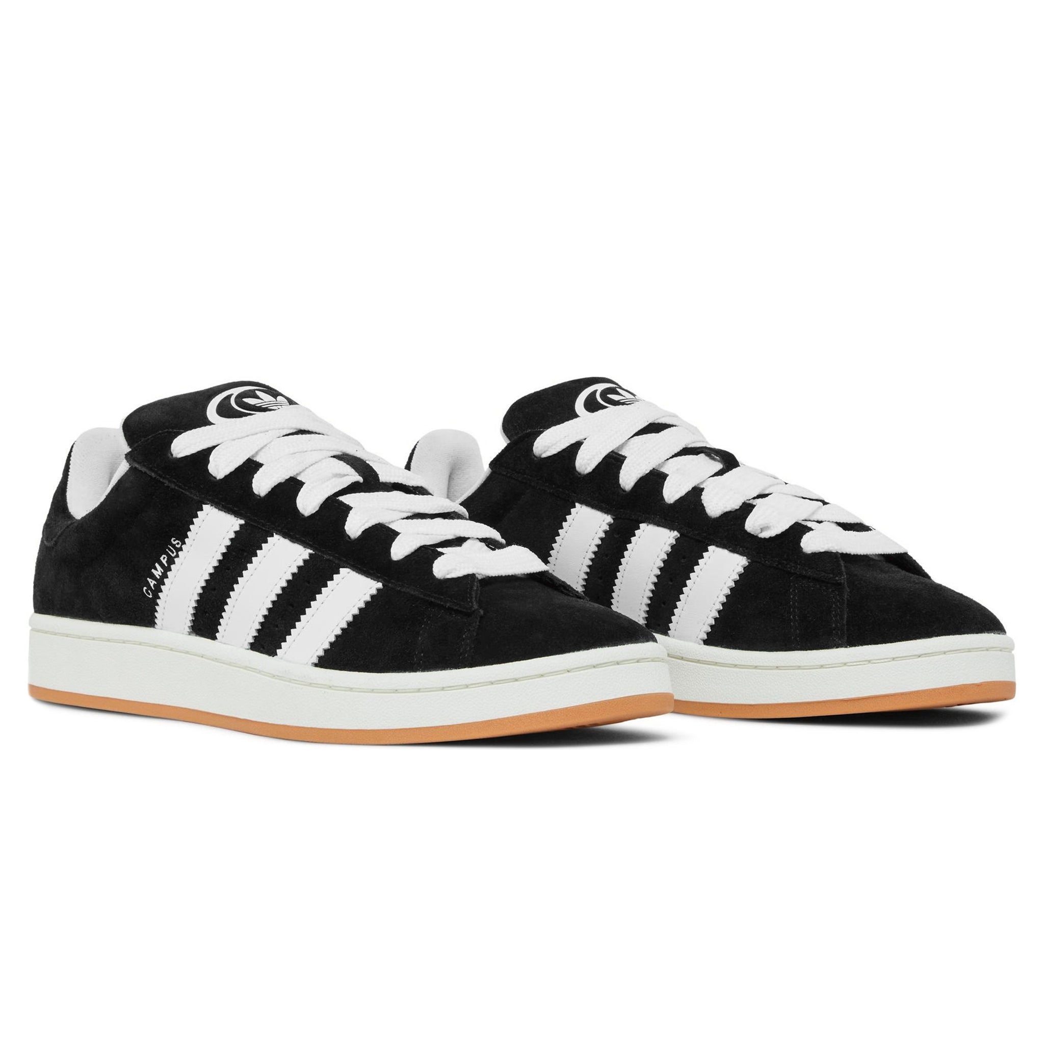 Front side view of Adidas Campus 00s Black White Gum HQ8708