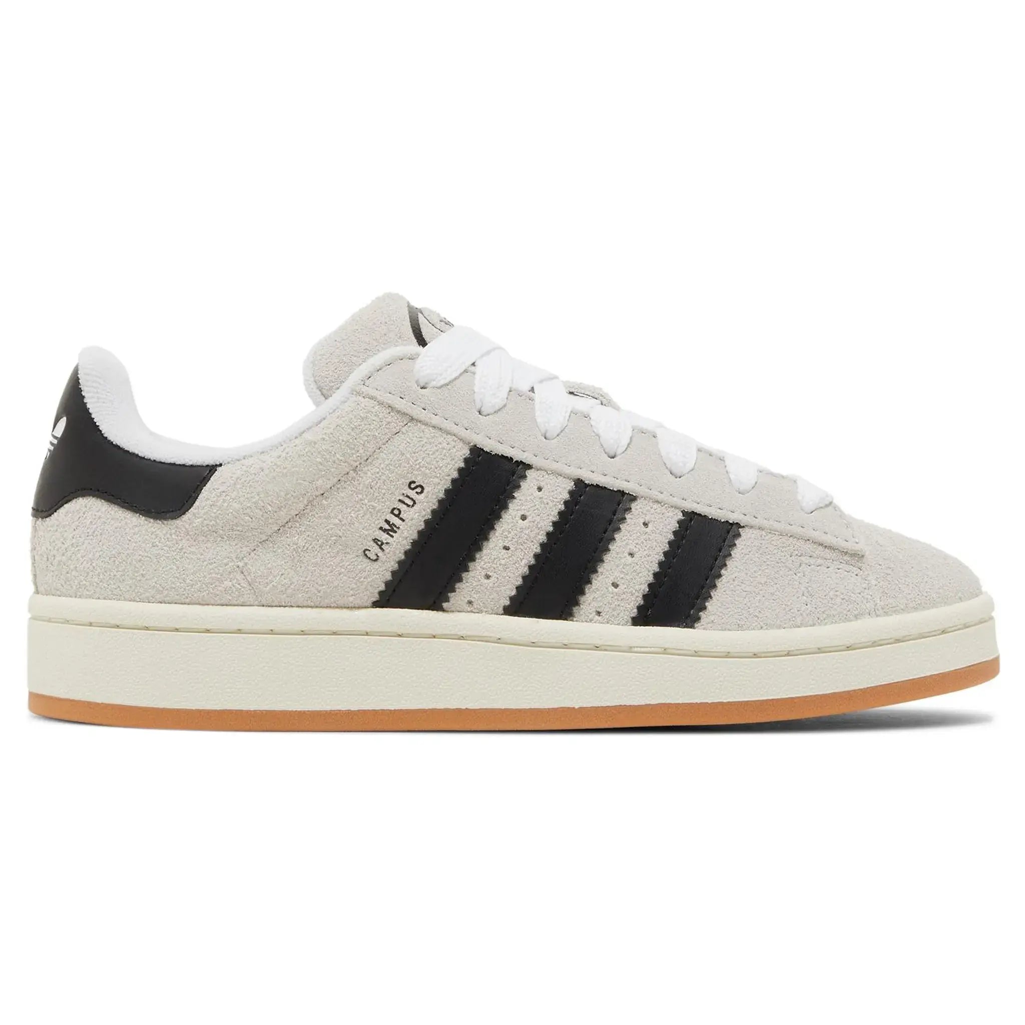 Side view of Adidas Campus 00s Crystal White Black (W) GY0042