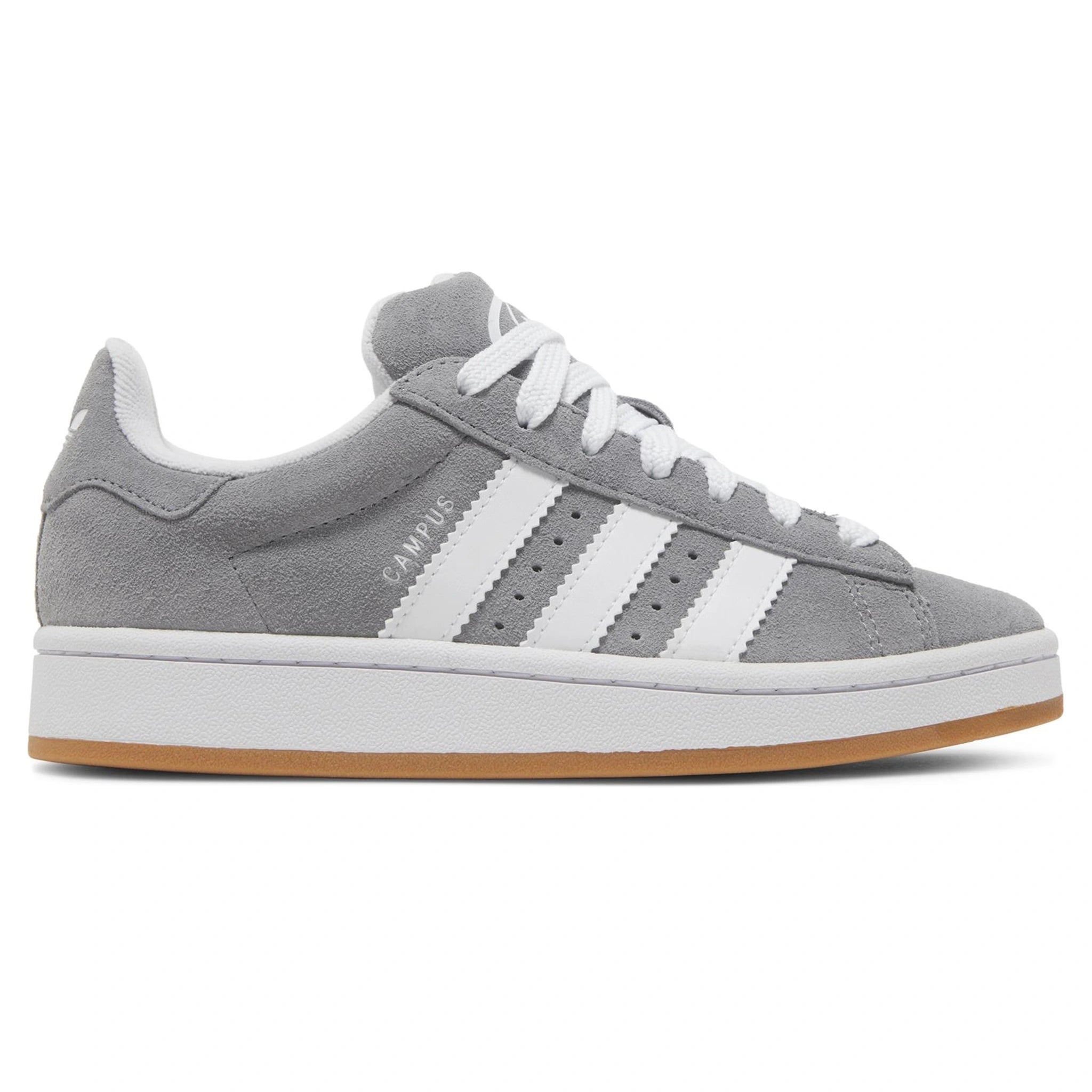 Side view of Adidas Campus 00s Kids Grey Gum HQ6507