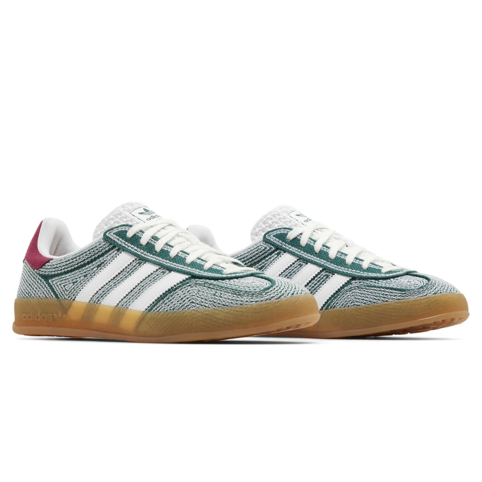 Front side view of Adidas Gazelle Indoor Sean Wotherspoon Hemp Green IG1456
