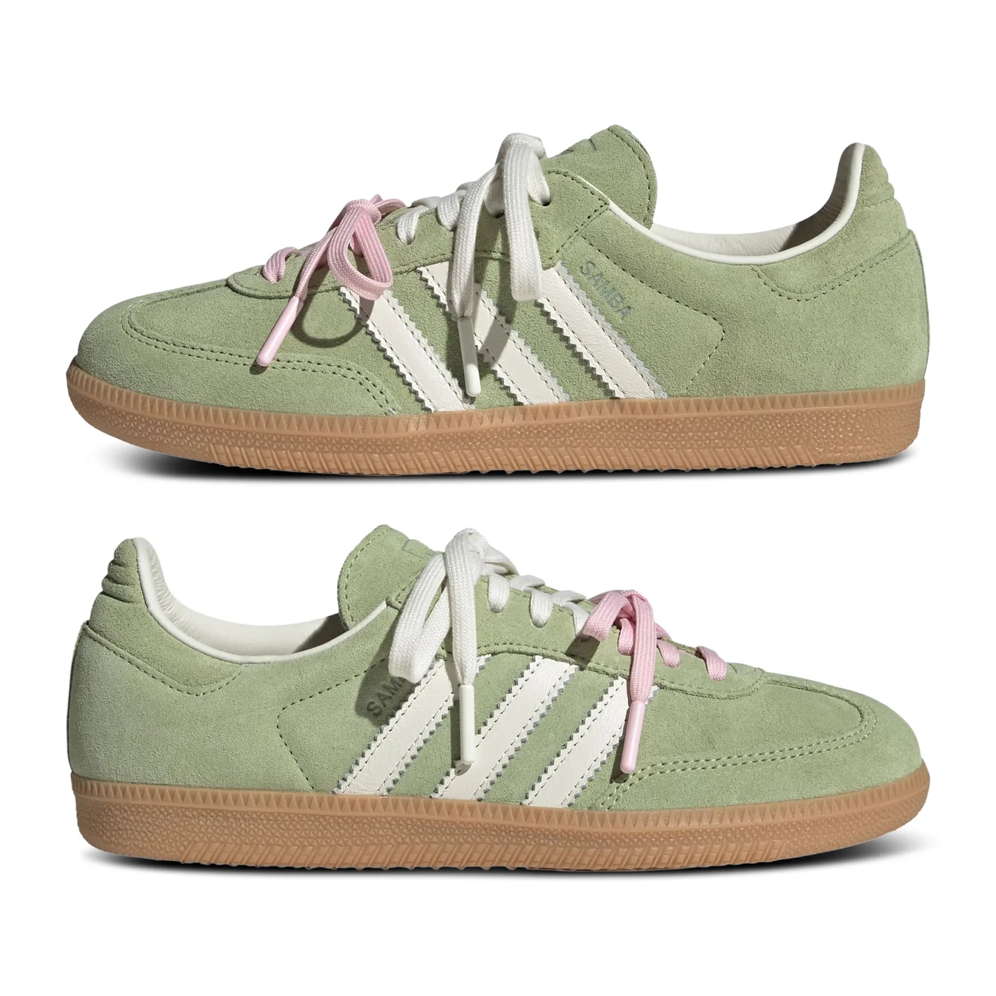 Side View of Adidas Samba OG Molly Mae Matcha KH8706