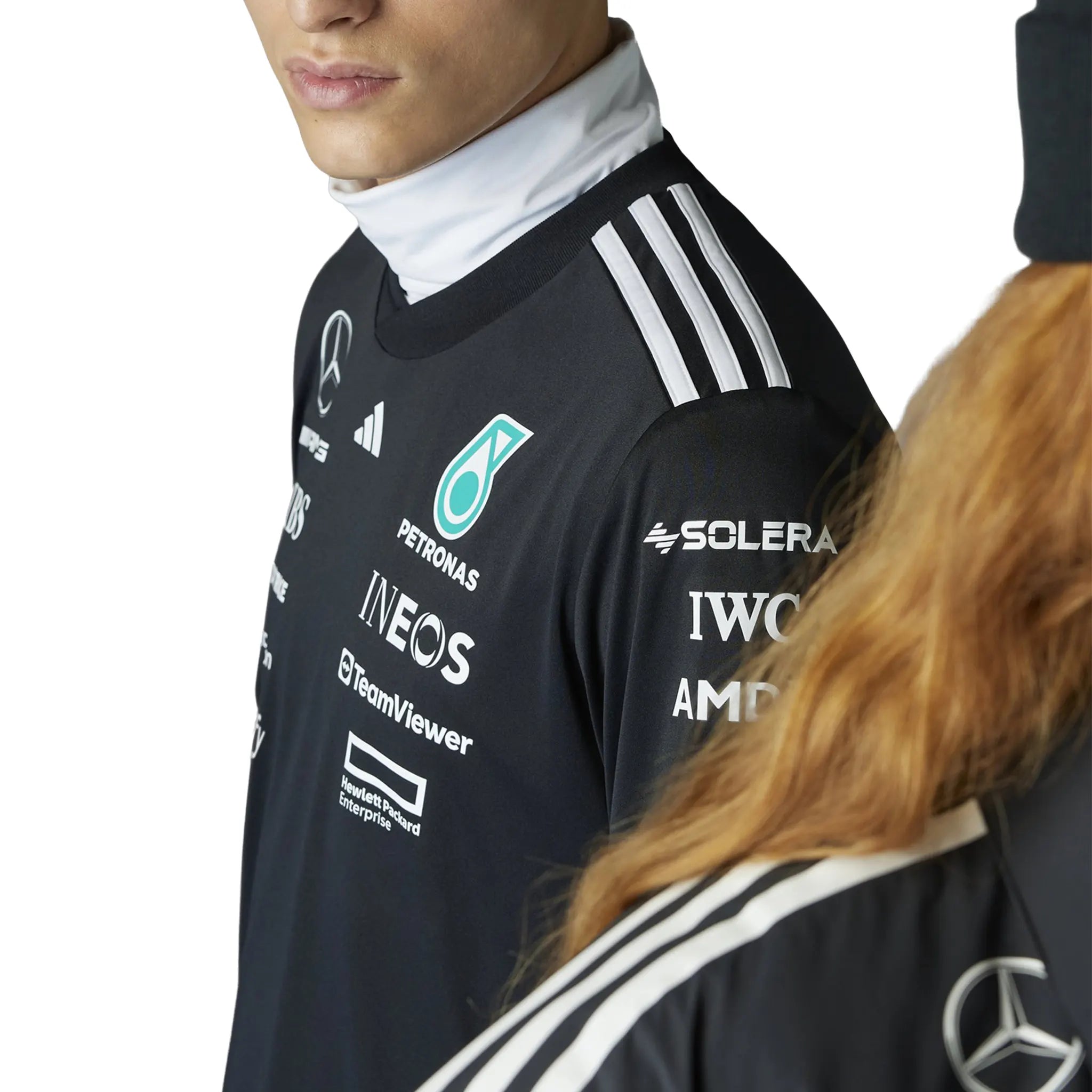Detailed View of Adidas x Mercedes AMG Petronas Formula One Team Black T-Shirt AD542D63M-Q11
