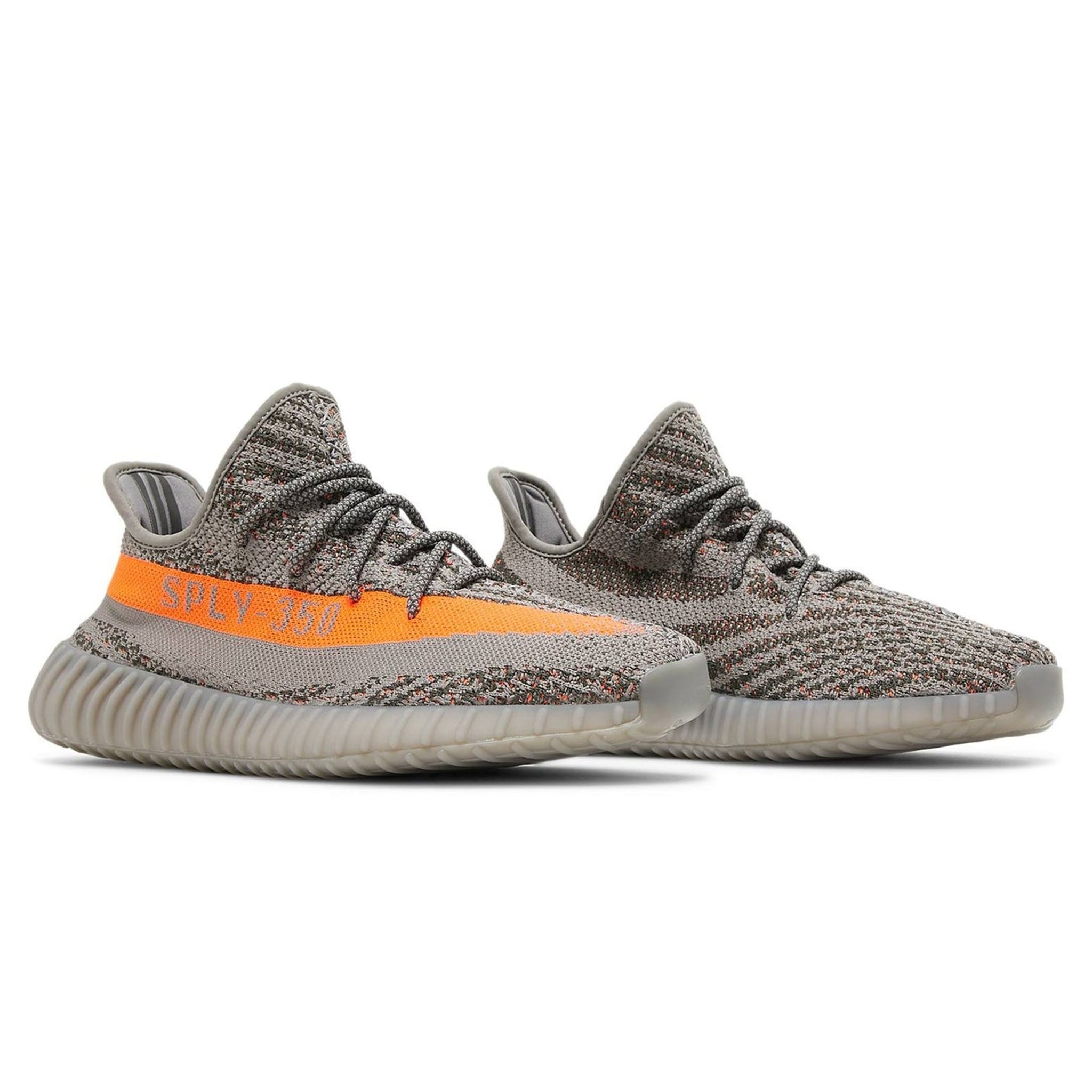 Front side view of Adidas Yeezy Boost 350 V2 Beluga Reflective GW1229