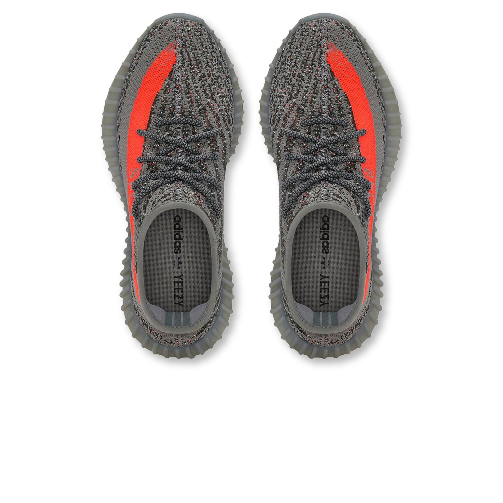 Top down view of Adidas Yeezy Boost 350 V2 Beluga Reflective GW1229