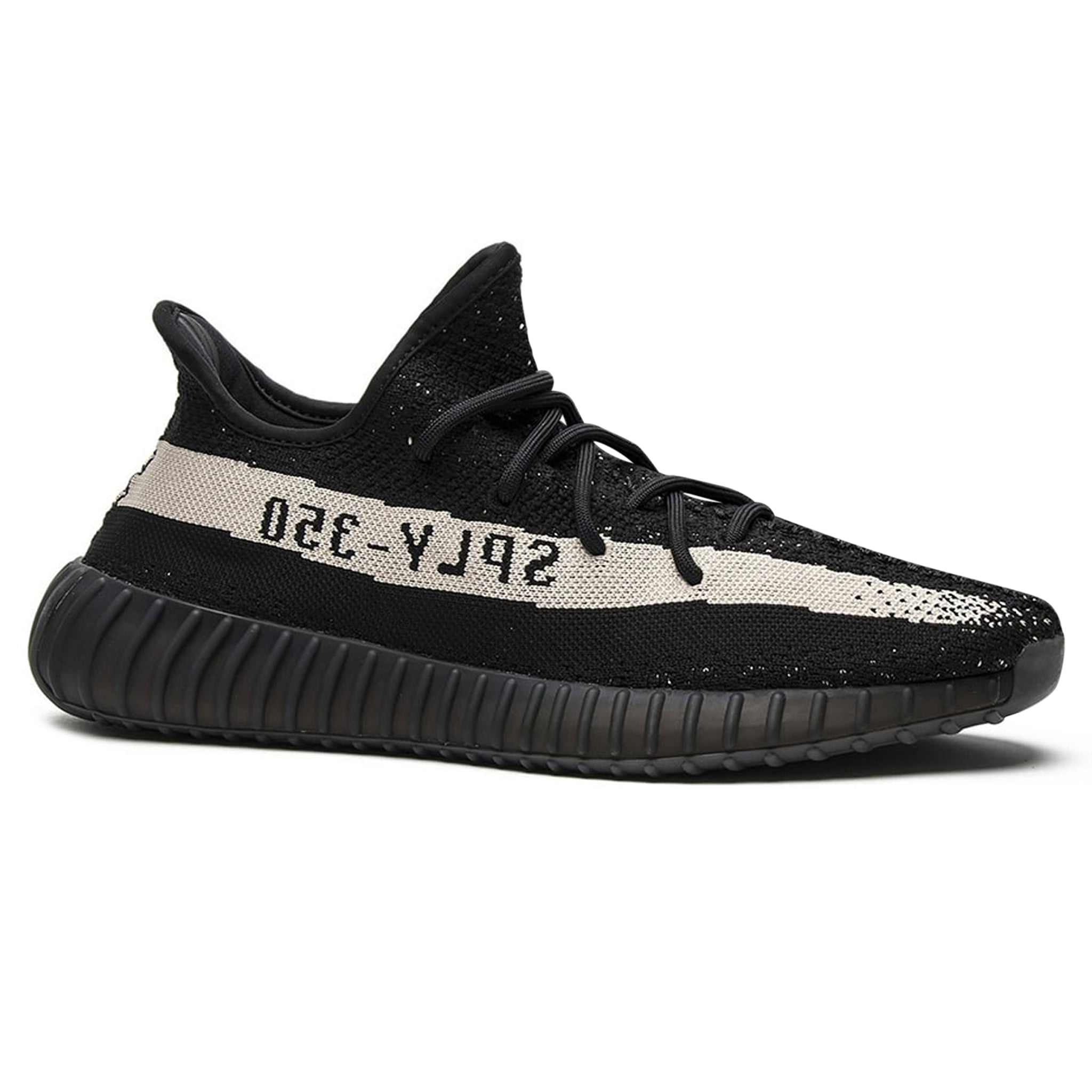 Front view of Adidas Yeezy Boost 350 V2 Core Black White (Oreo) BY1604