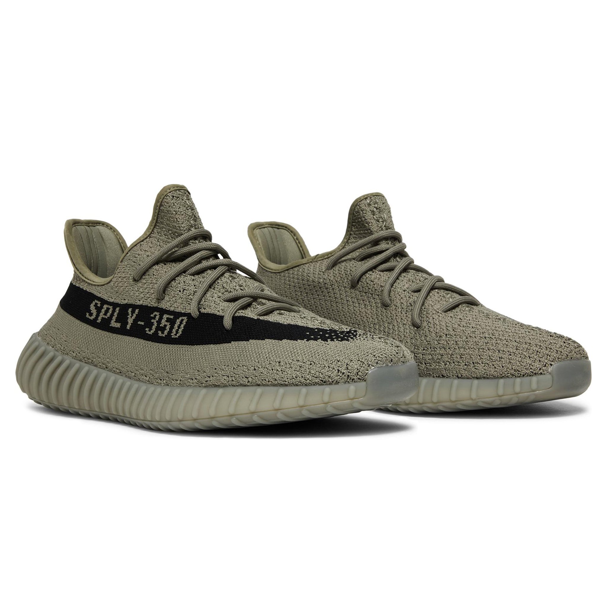 Front side view of Adidas Yeezy Boost 350 V2 Granite HQ2059
