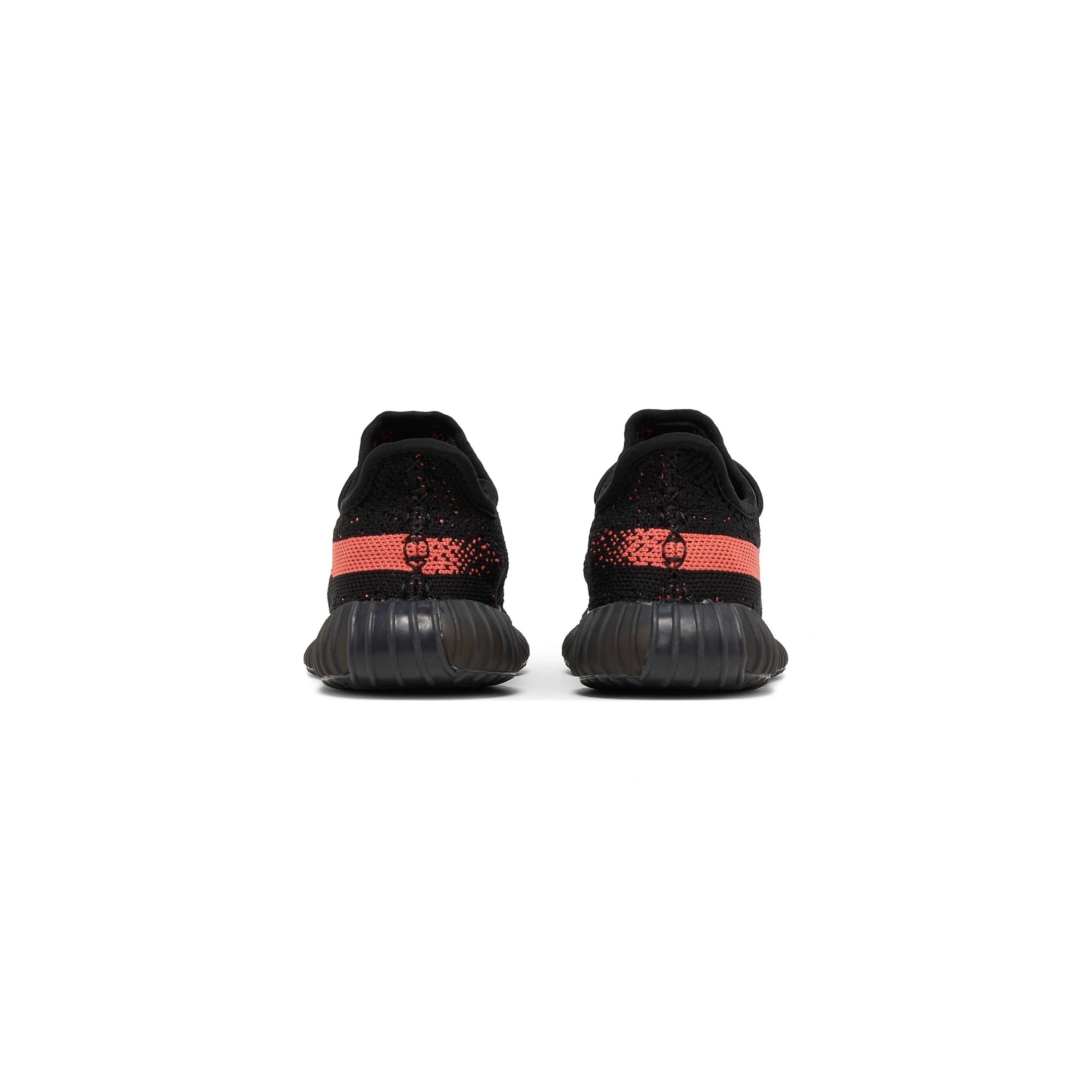Back view of Adidas Yeezy Boost 350 V2 Infants Core Black Red HP6587