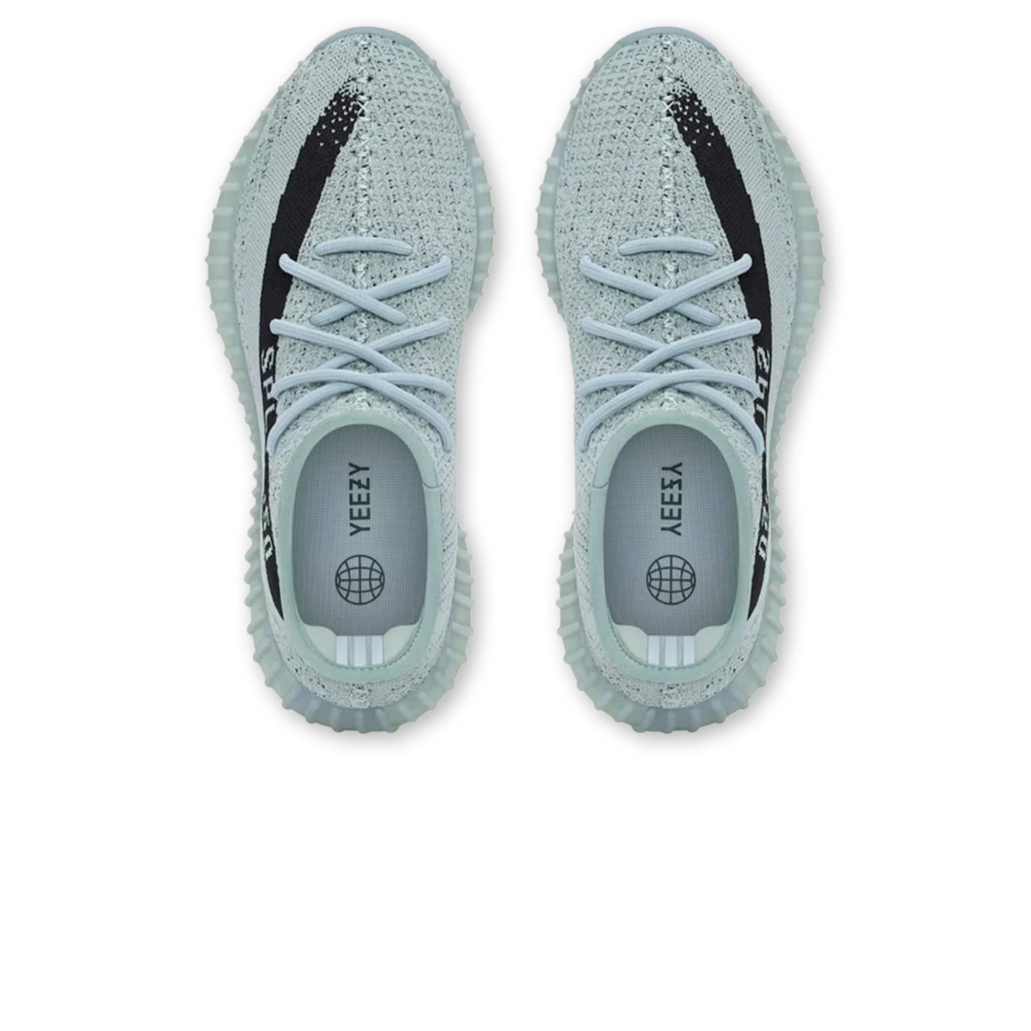 Top down view of Adidas Yeezy Boost 350 V2 Salt HQ2060