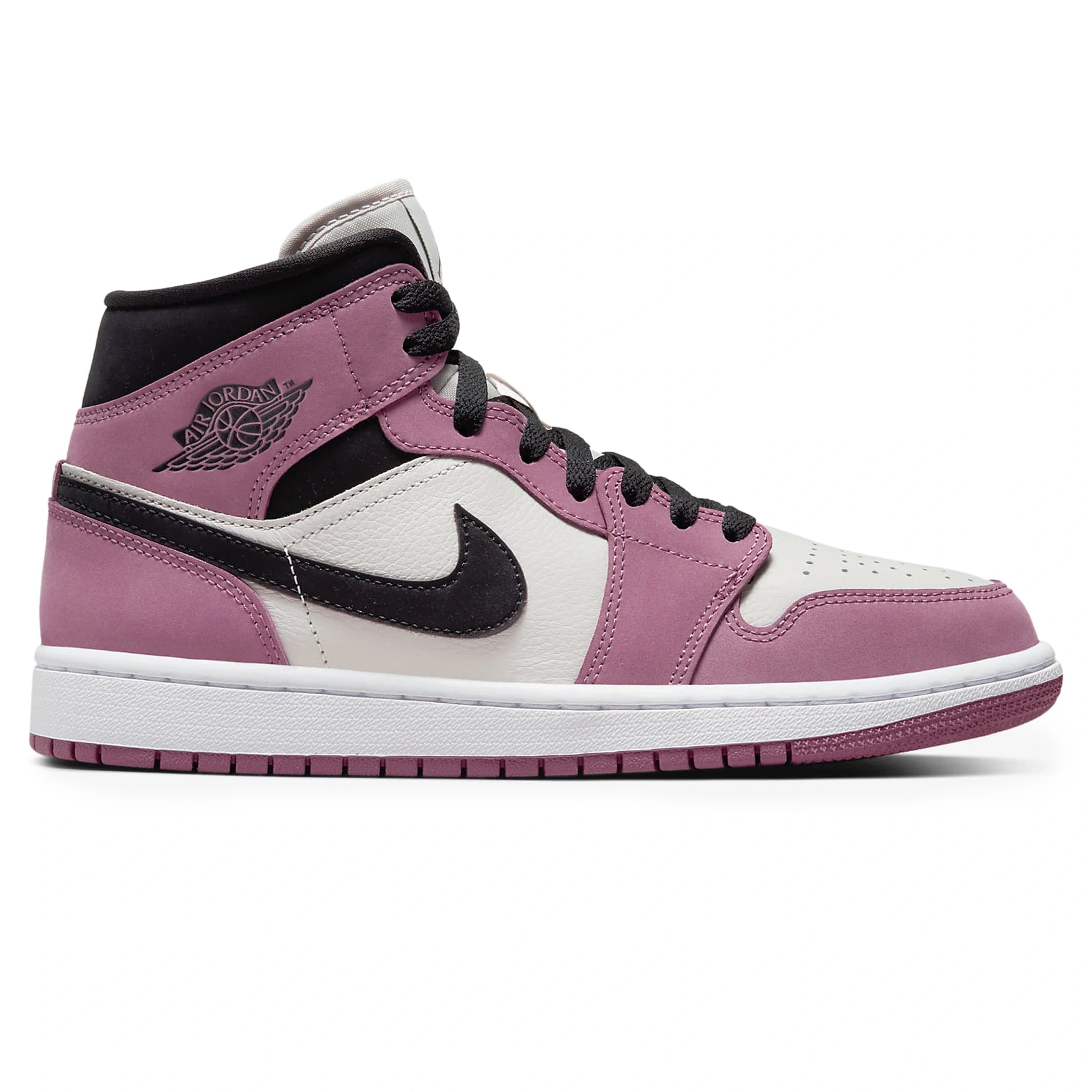 Side view of Air Jordan 1 Mid SE Berry Pink (W) DC7267-500