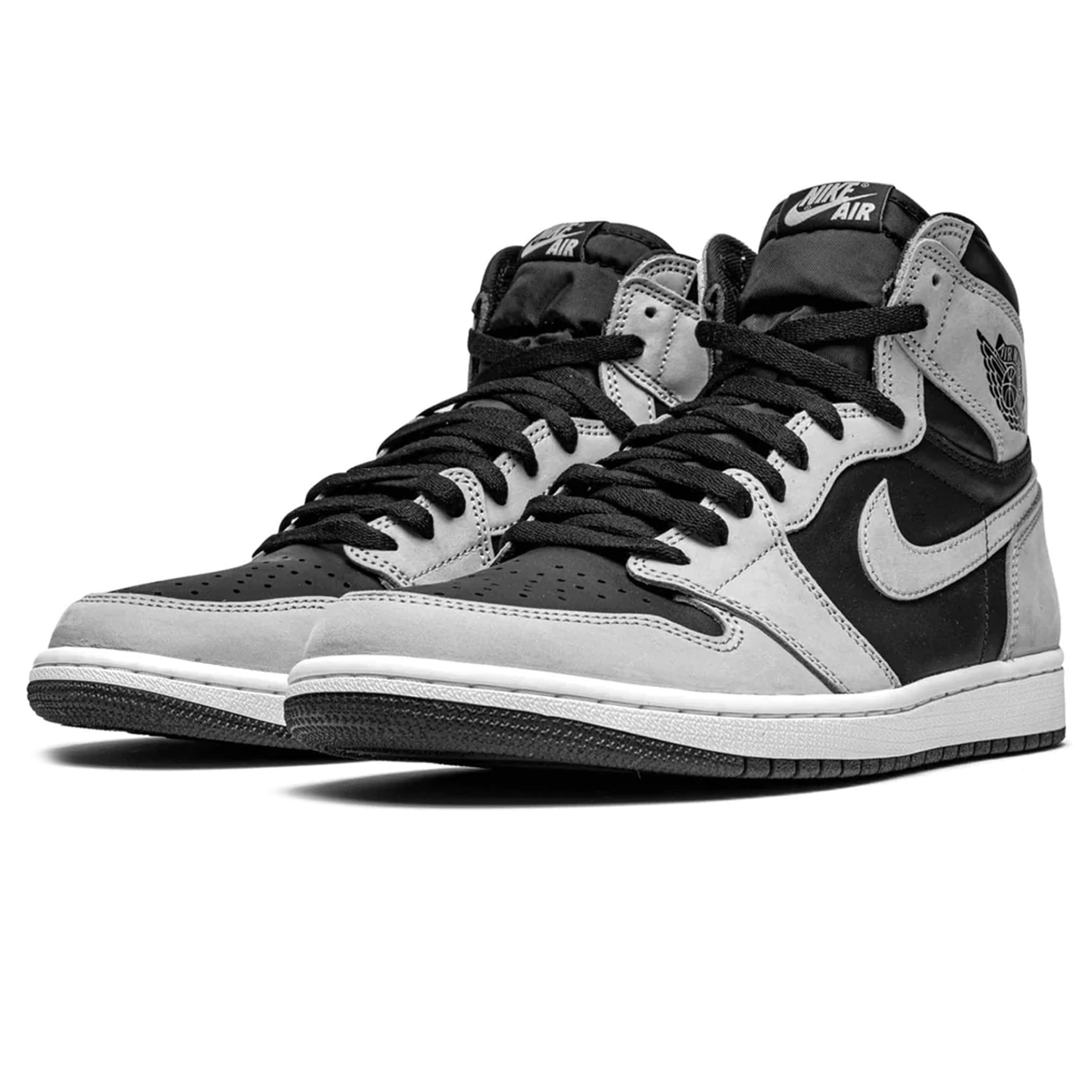 Front side view of Air Jordan 1 Retro High Shadow 2.0 555088-035