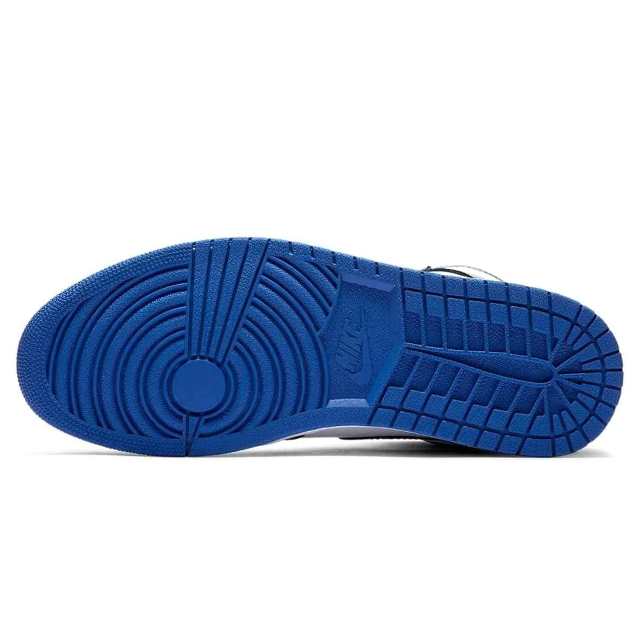 Sole view of Air Jordan 1 Royal Toe Sneaker 555088-041