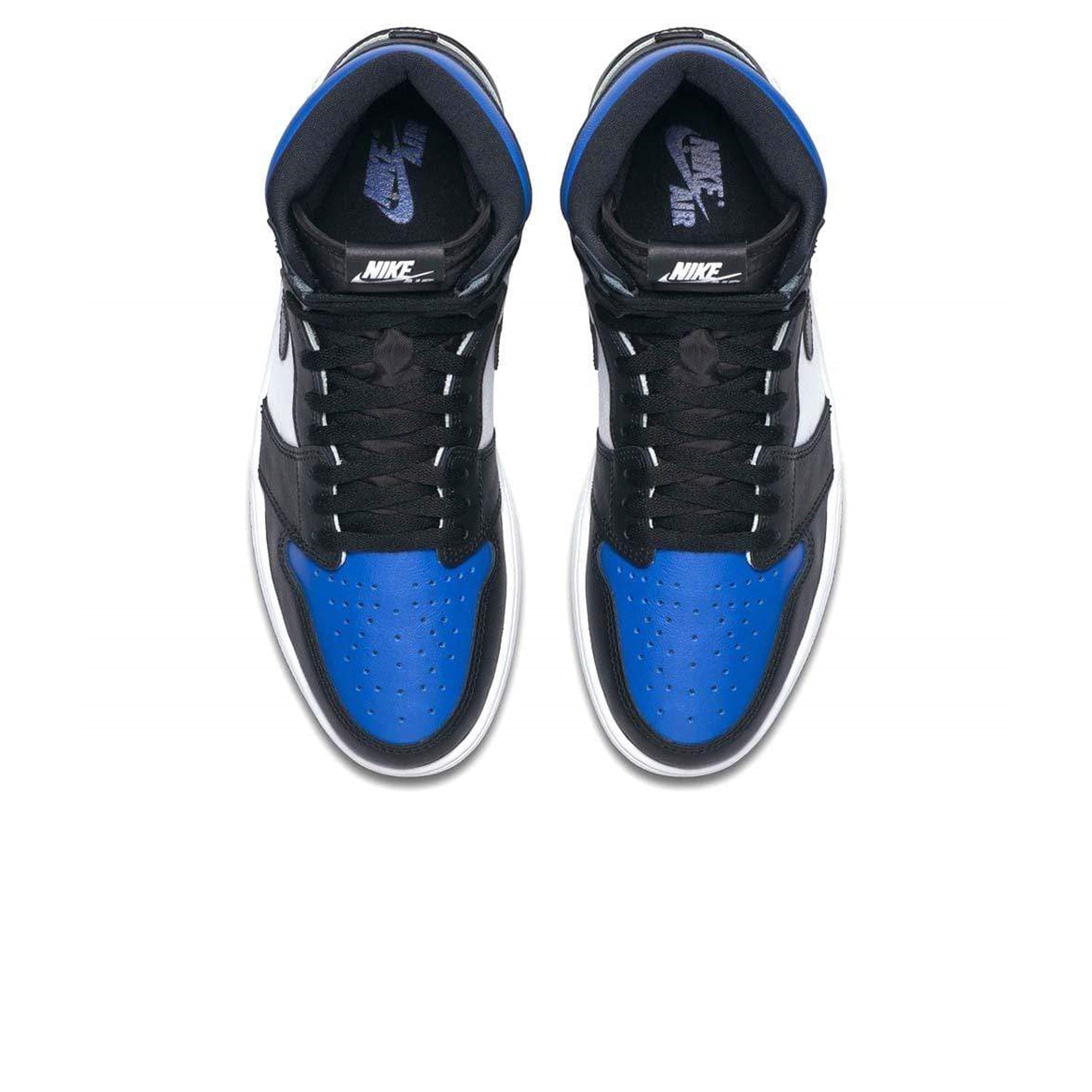 Top down view of Air Jordan 1 Royal Toe Sneaker 555088-041