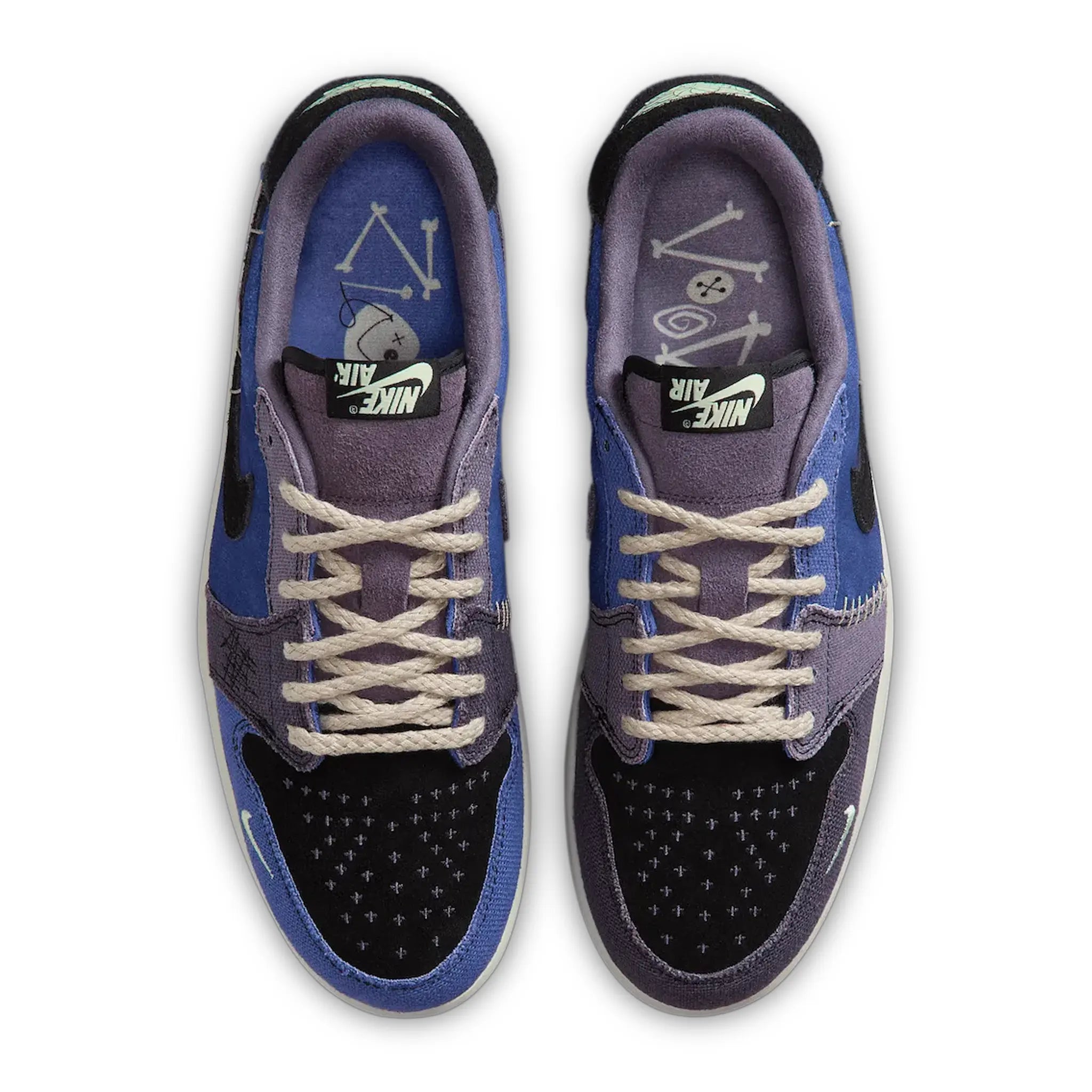 Upper View of Air Jordan 1 x Zion Williamson Retro Low OG Voodoo Alternate IH2309-500