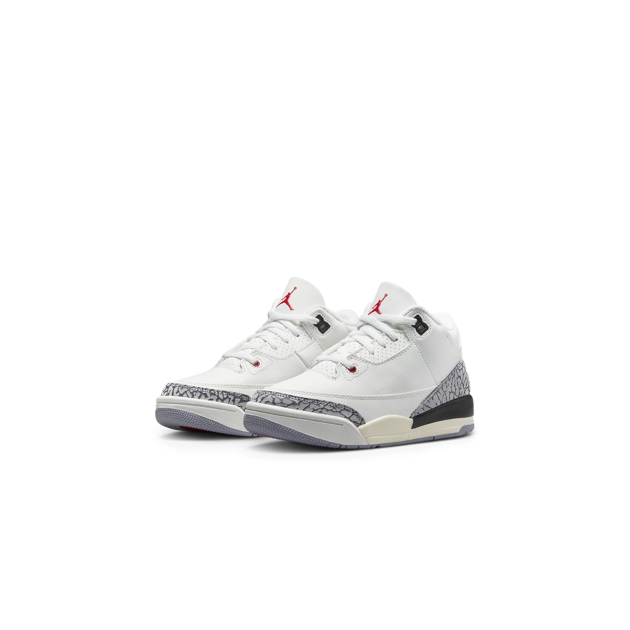 Front view of Air Jordan 3 Retro White Cement Reimagined (PS)