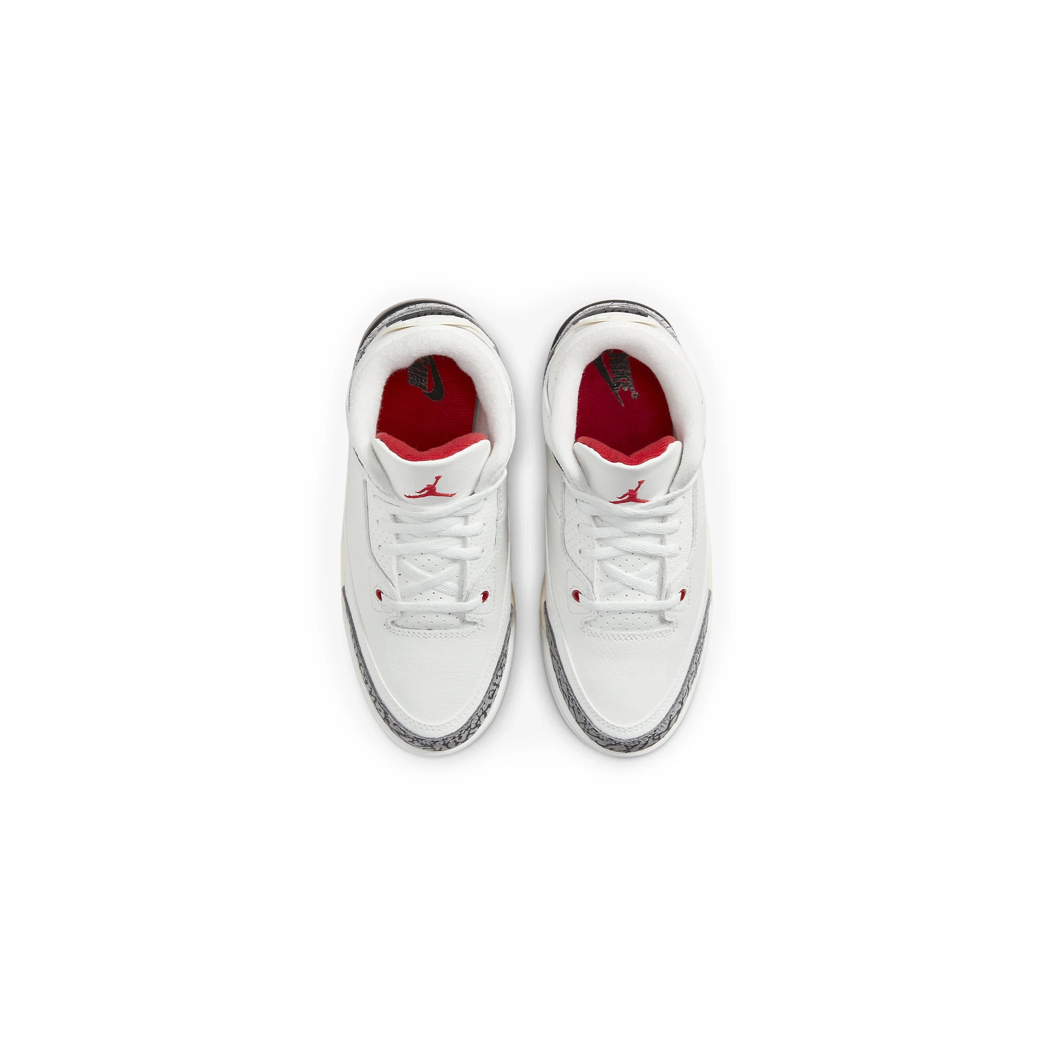 Top down view of Air Jordan 3 Retro White Cement Reimagined (PS)