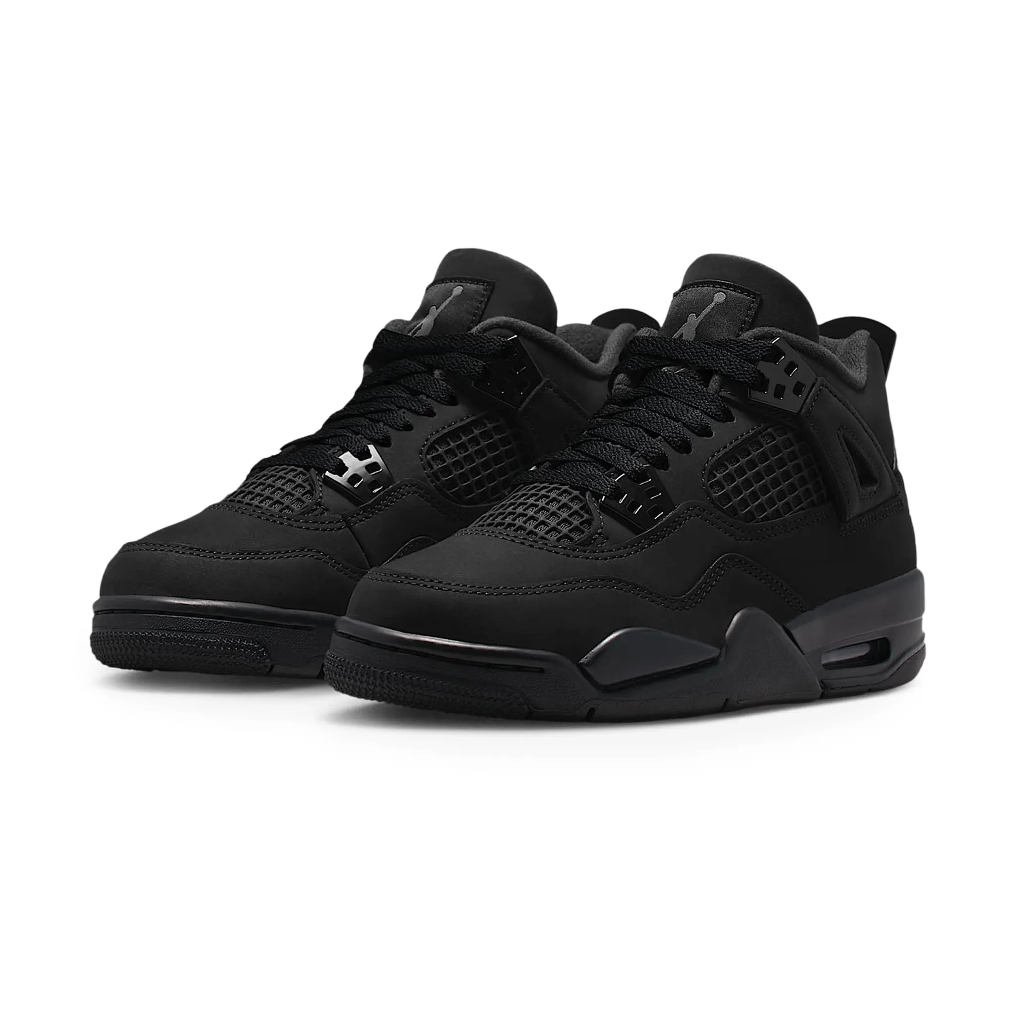 Front Side Air Jordan 4 Retro Black Cat (2025) (GS) IB4171-010