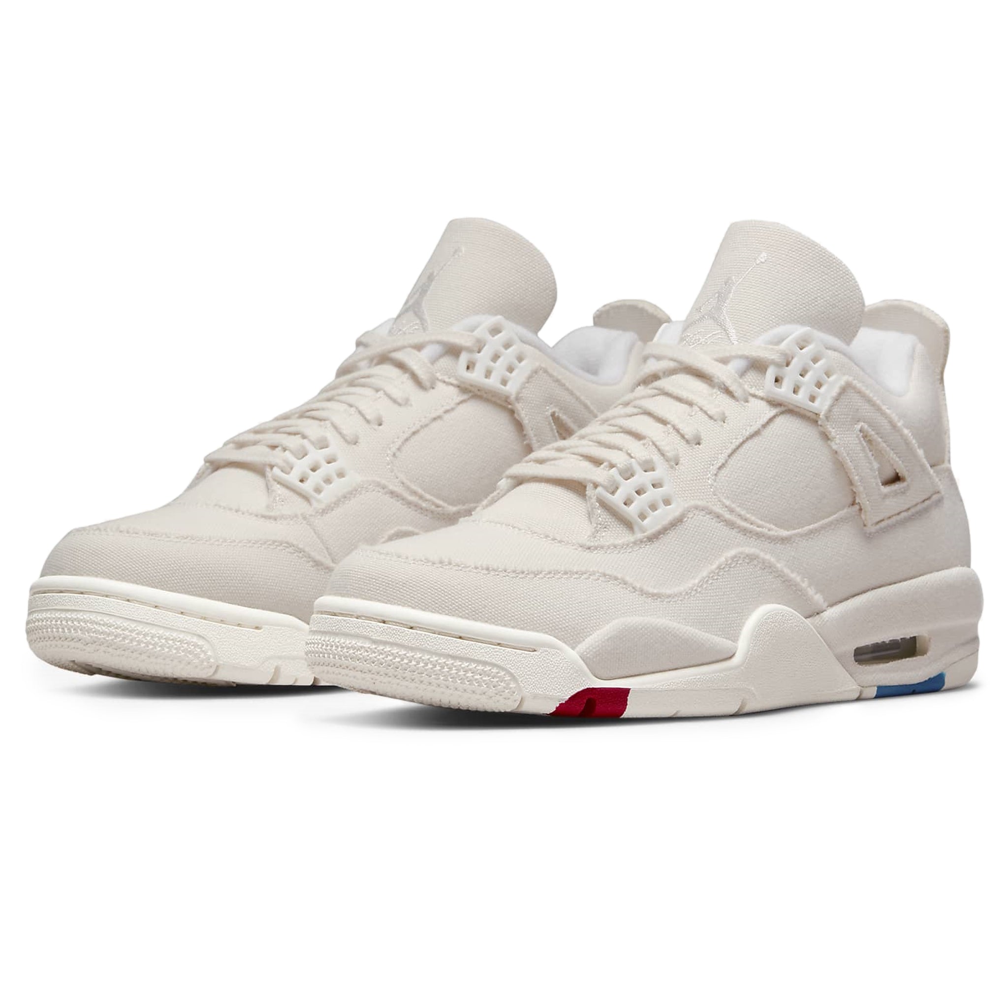 Front side view of Air Jordan 4 Retro Blank Canvas (W) DQ4909-100