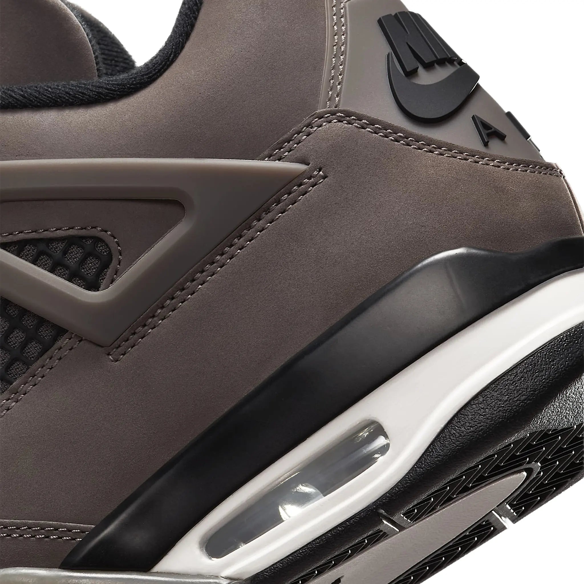 Detailed Side Back View of Air Jordan 4 Retro Cave Stone FV5029-200