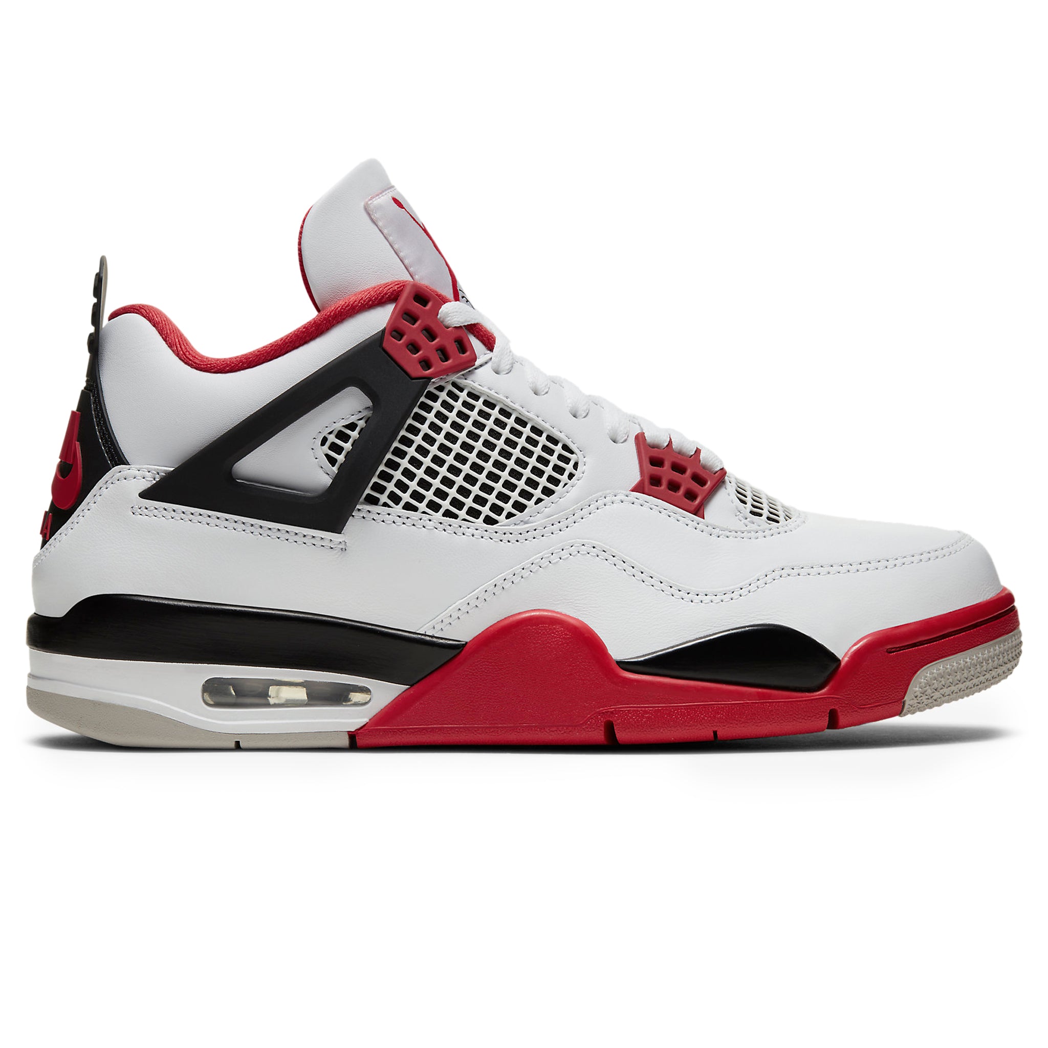 Side view of Air Jordan 4 Retro Fire Red 2020 DC7770-160