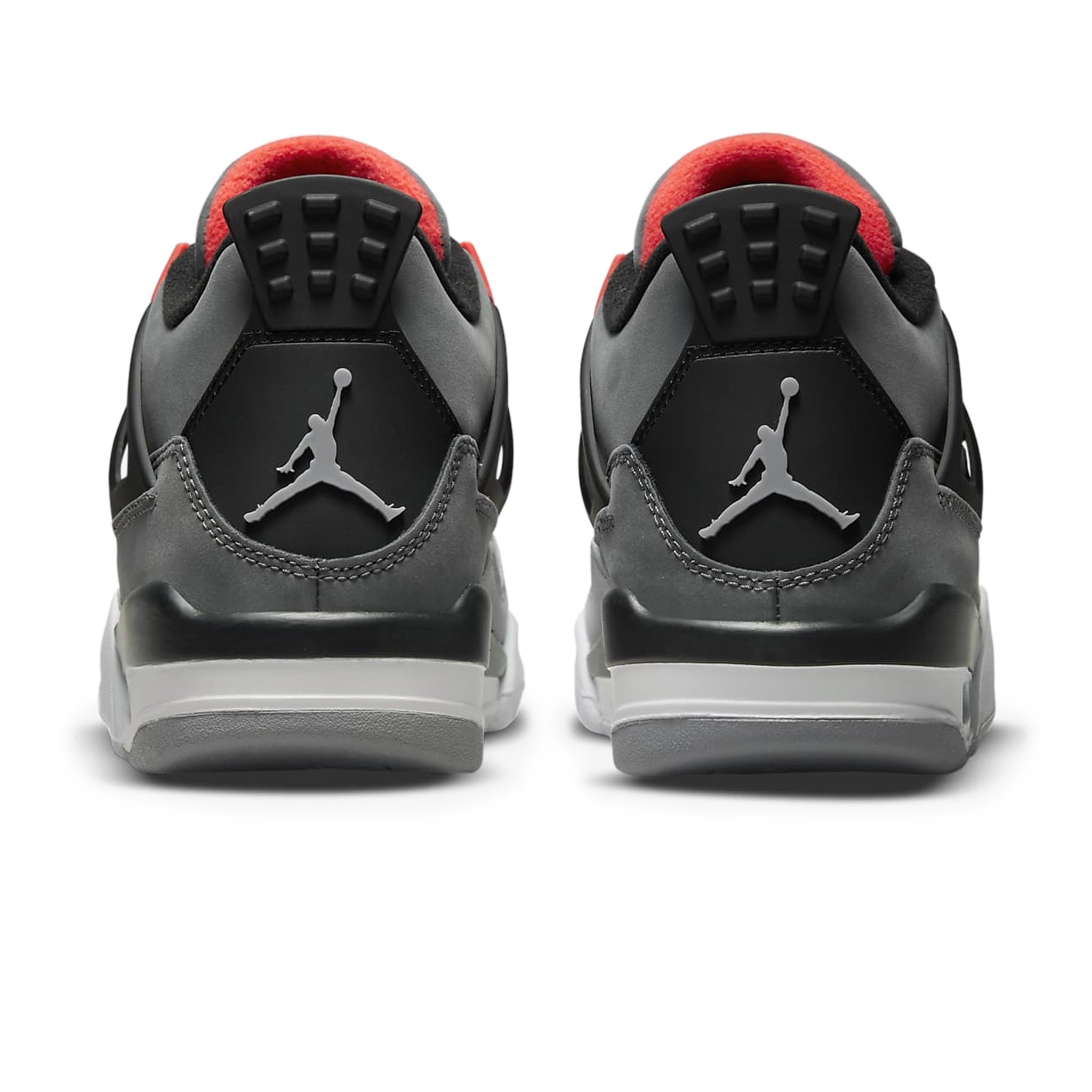 Heel view of Air Jordan 4 Retro Infrared (GS) 408452-061