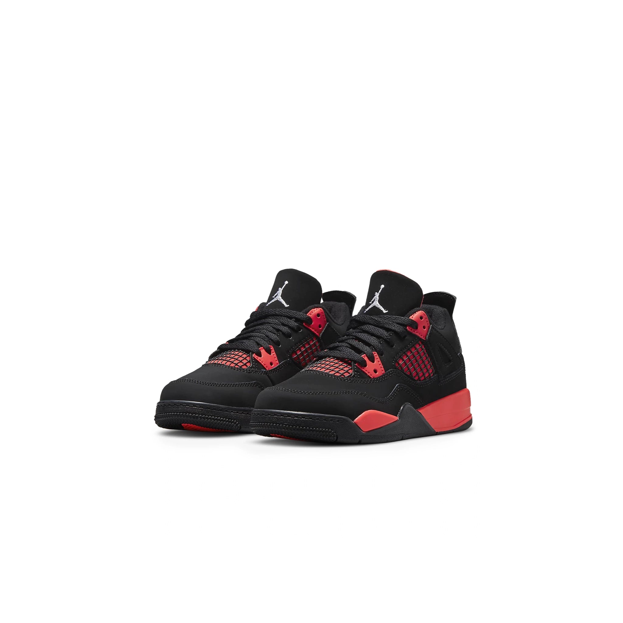 Front side view of Air Jordan 4 Retro Red Thunder (PS) BQ7669-016