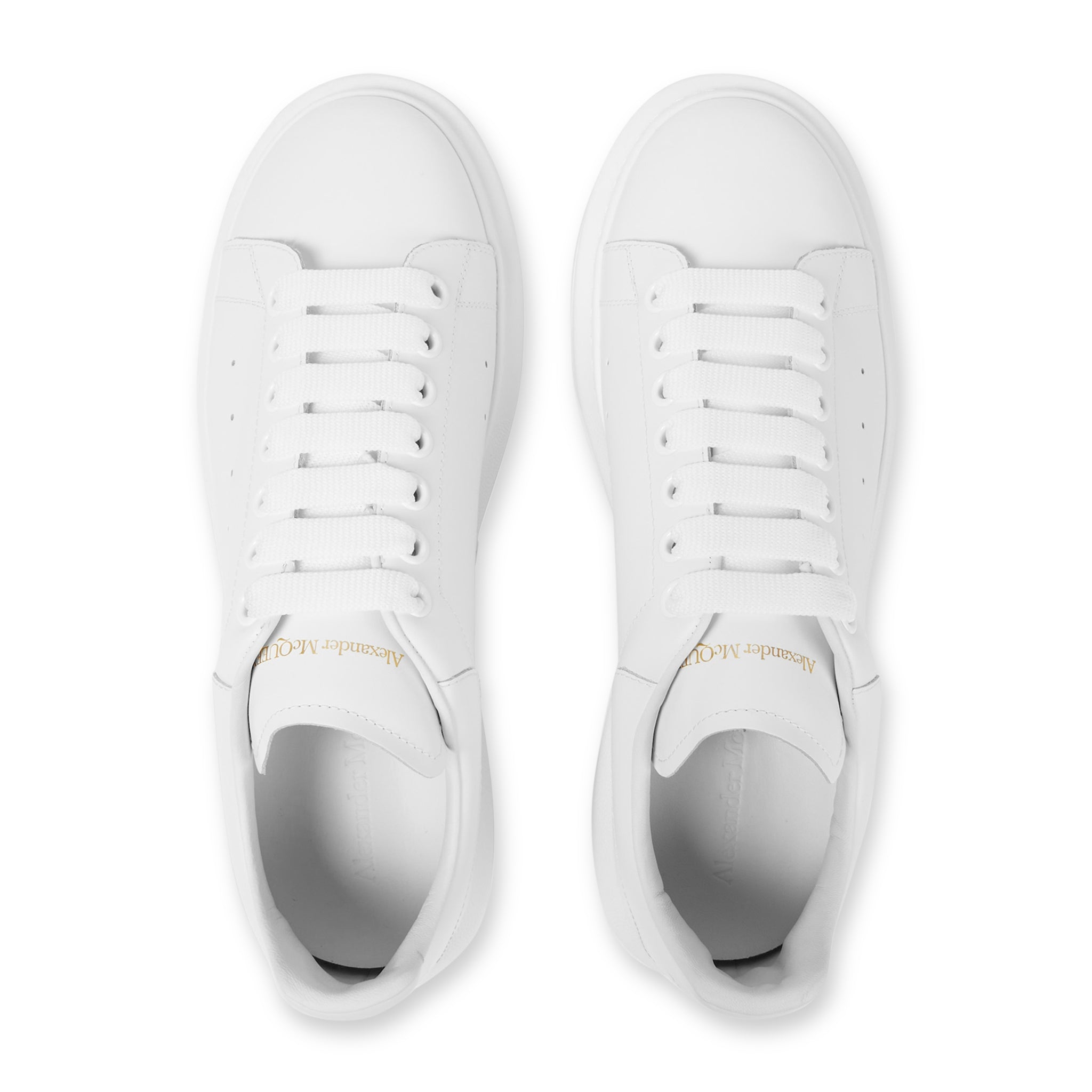 Top view of Alexander Mcqueen Raised Sole White Sneaker