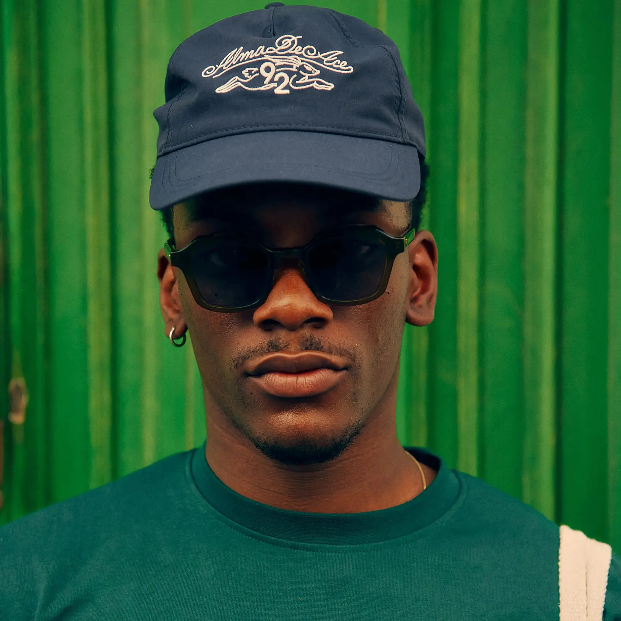 Front View of Alma De Ace Hare 92 Sports Navy Cap