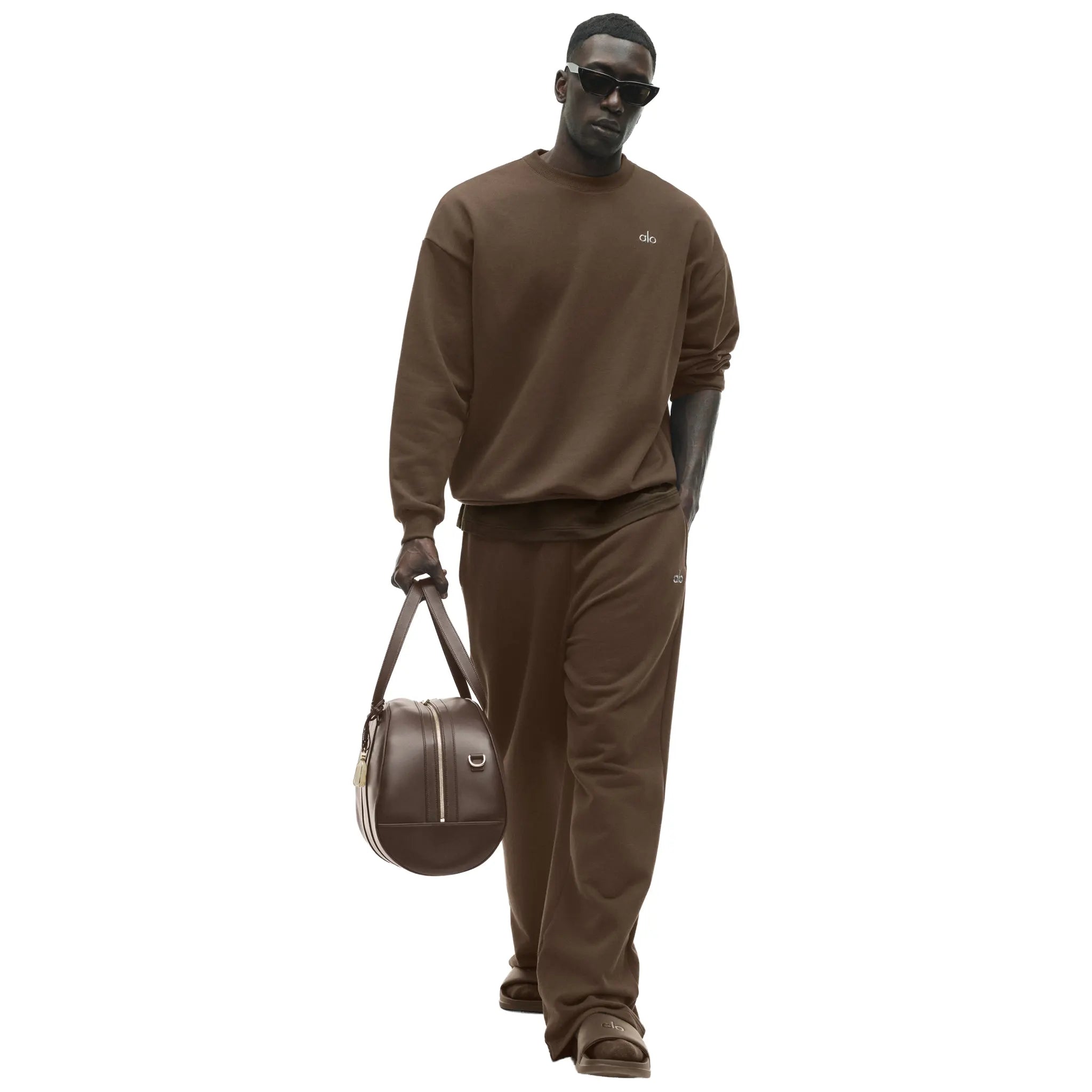 Front View of Alo Yoga Accolade Espresso Sweatshirt U3031RG040640
